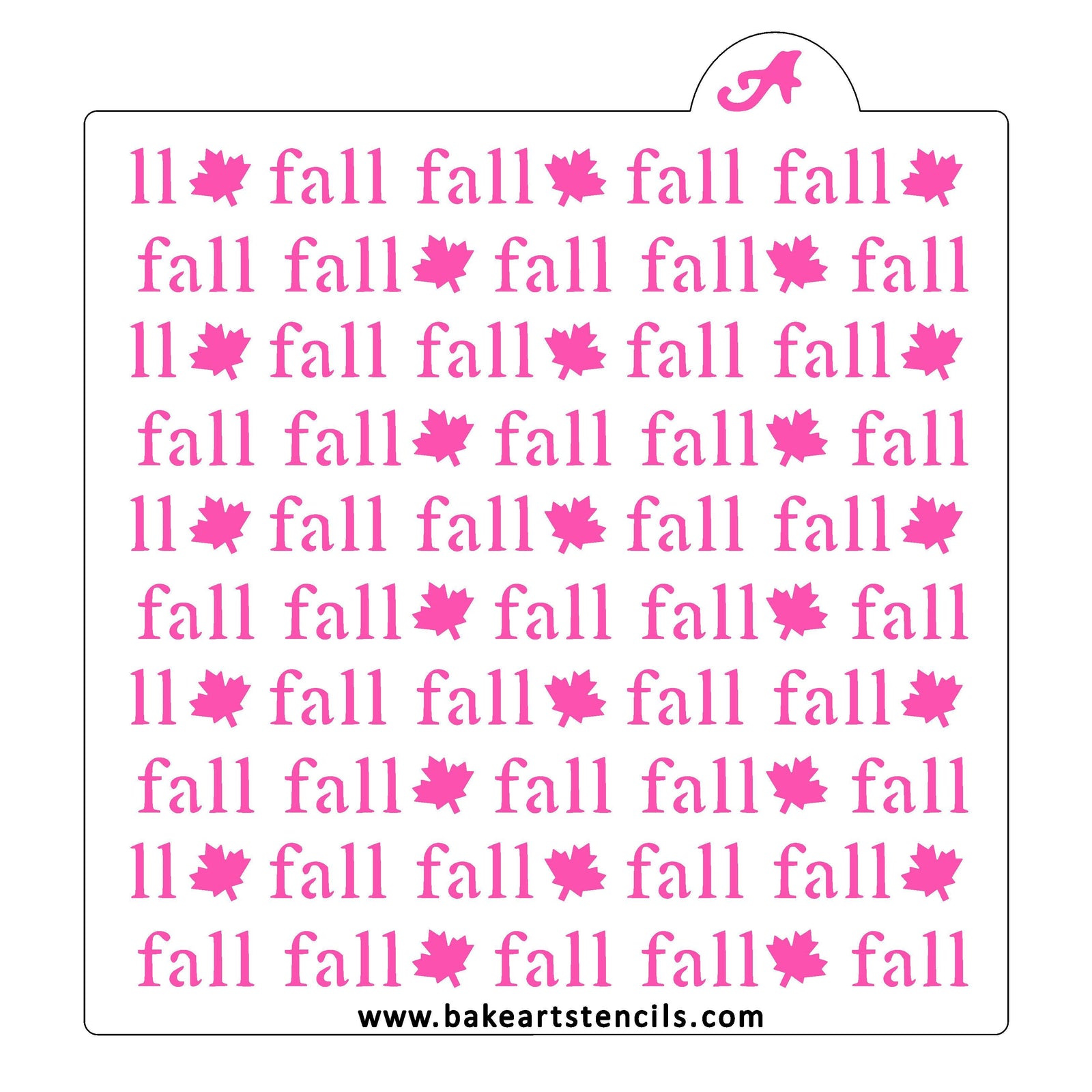 Fall Maple Repeat Cookie Stencil bakeartstencil