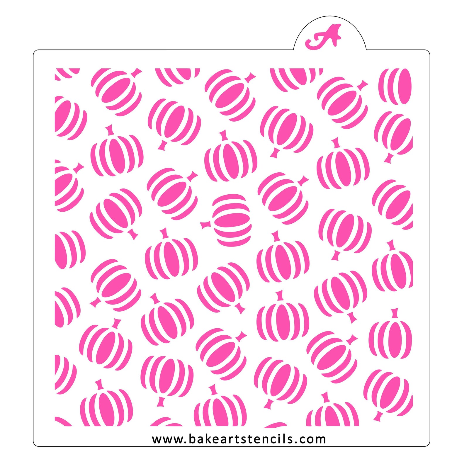 Fall Pumpkins Pattern Stencil bakeartstencil