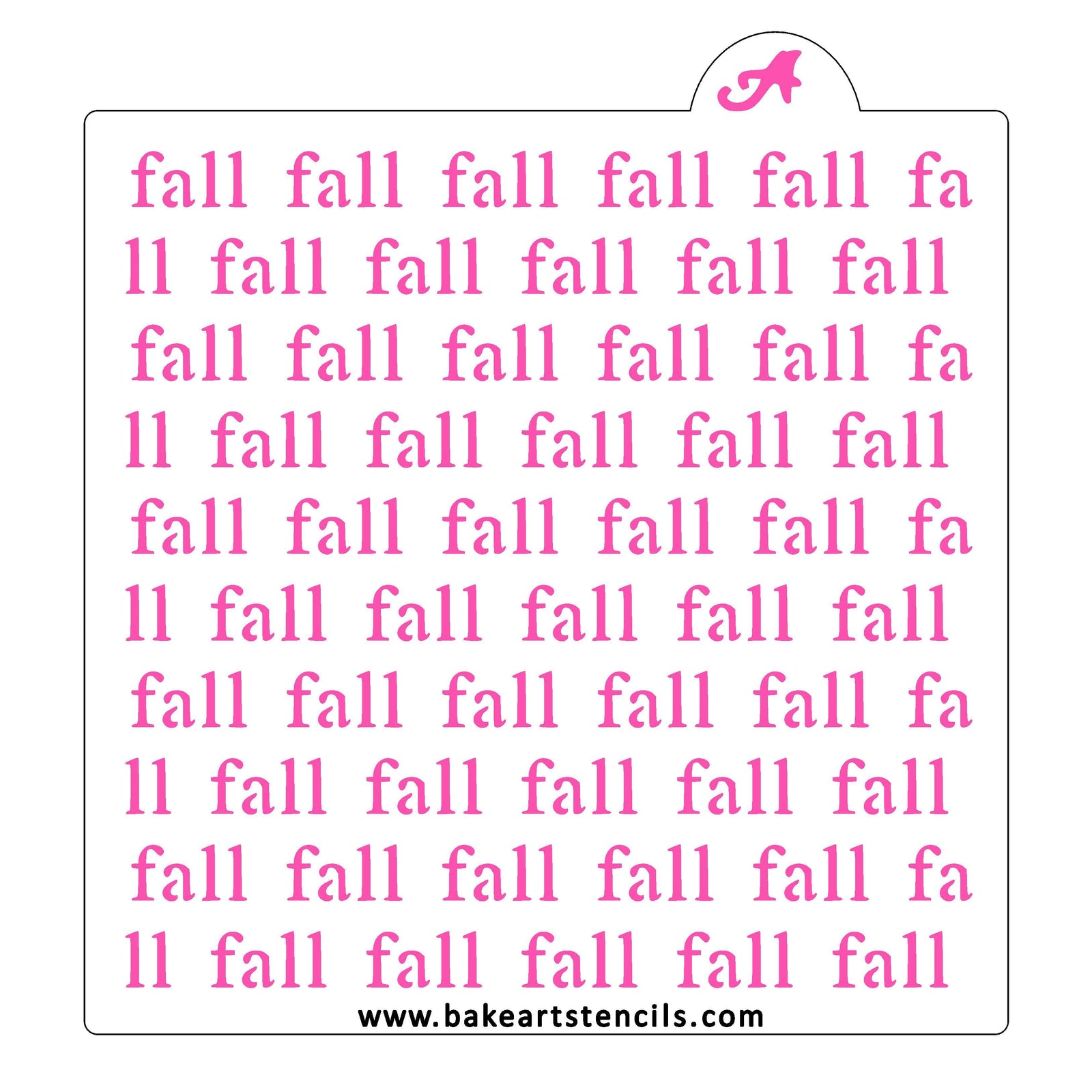 Fall Repeat Cookie Stencil bakeartstencil