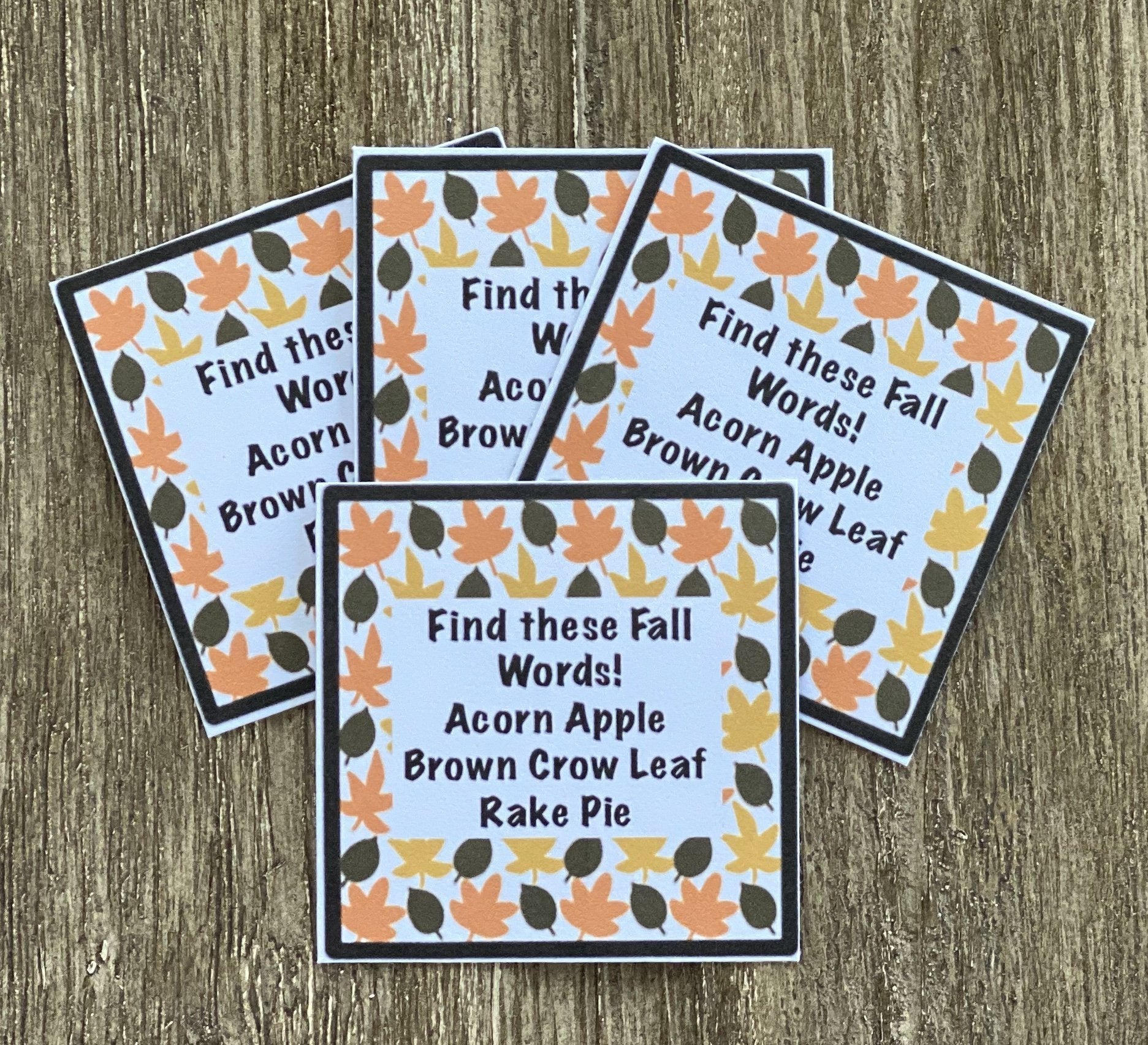 Fall Word Search Cookie Tags bakeartstencil