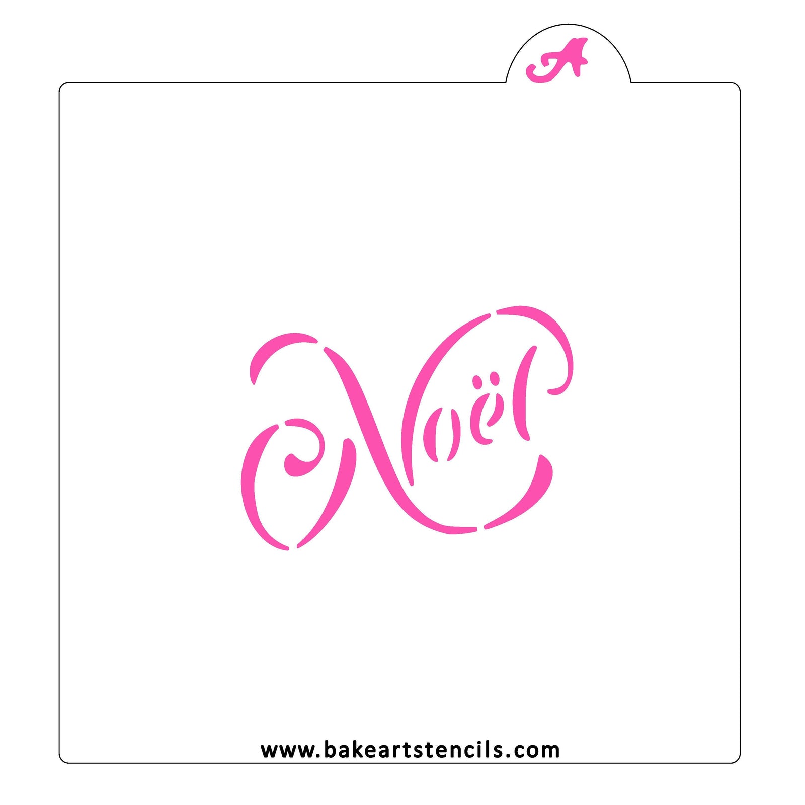 Fancy Noel Cookie Stencil bakeartstencil