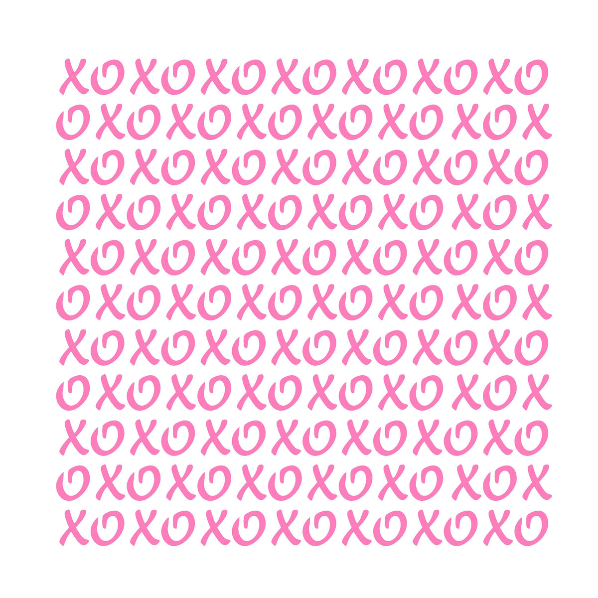 Fancy XOXO Pattern Stencil | Valentines Cookie Stencil - bakeartstencils