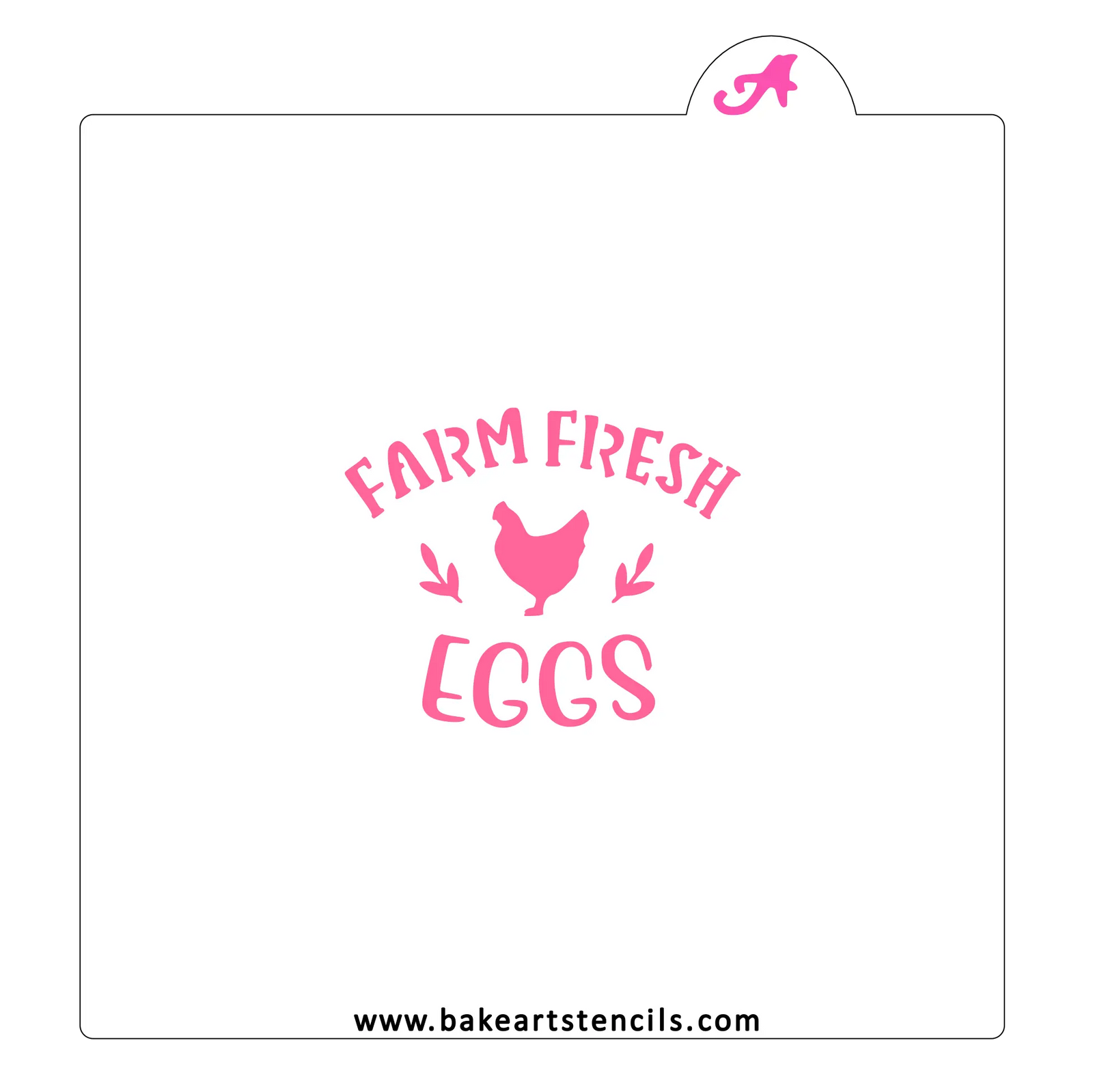 Farm Fresh Eggs Stencil bakeartstencil