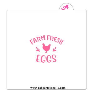 Farm Fresh Eggs Stencil bakeartstencil
