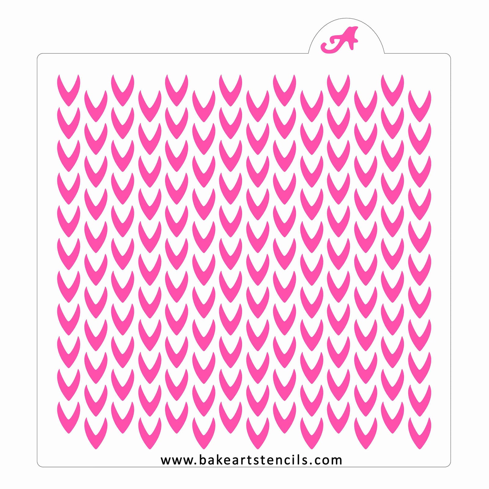 Feather Pattern Cookie Stencil bakeartstencil