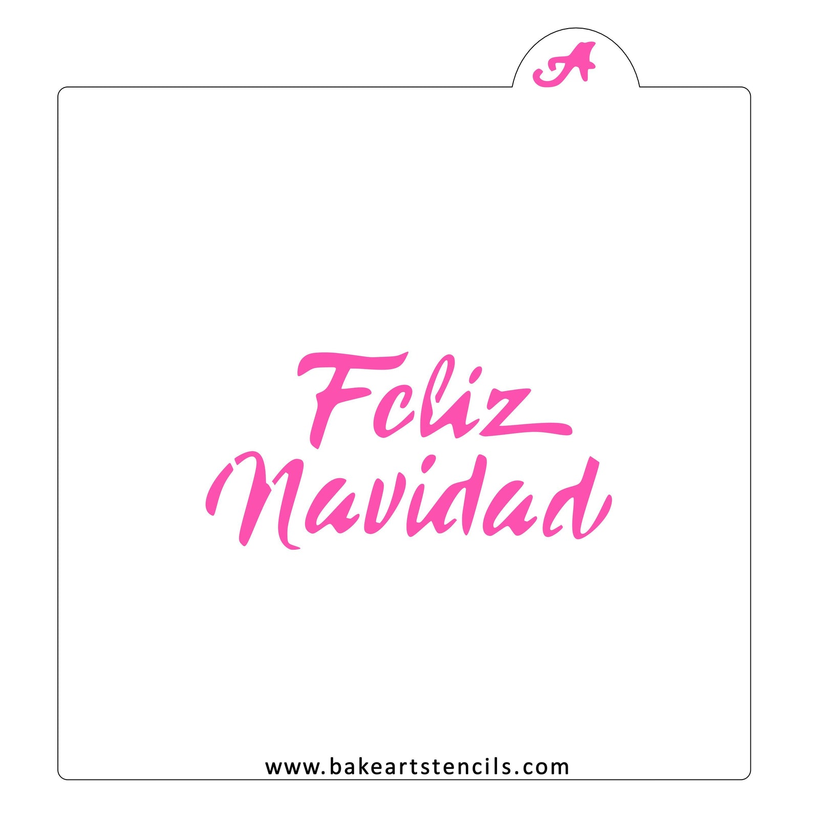 Feliz Navidad Cookie Stencil bakeartstencil