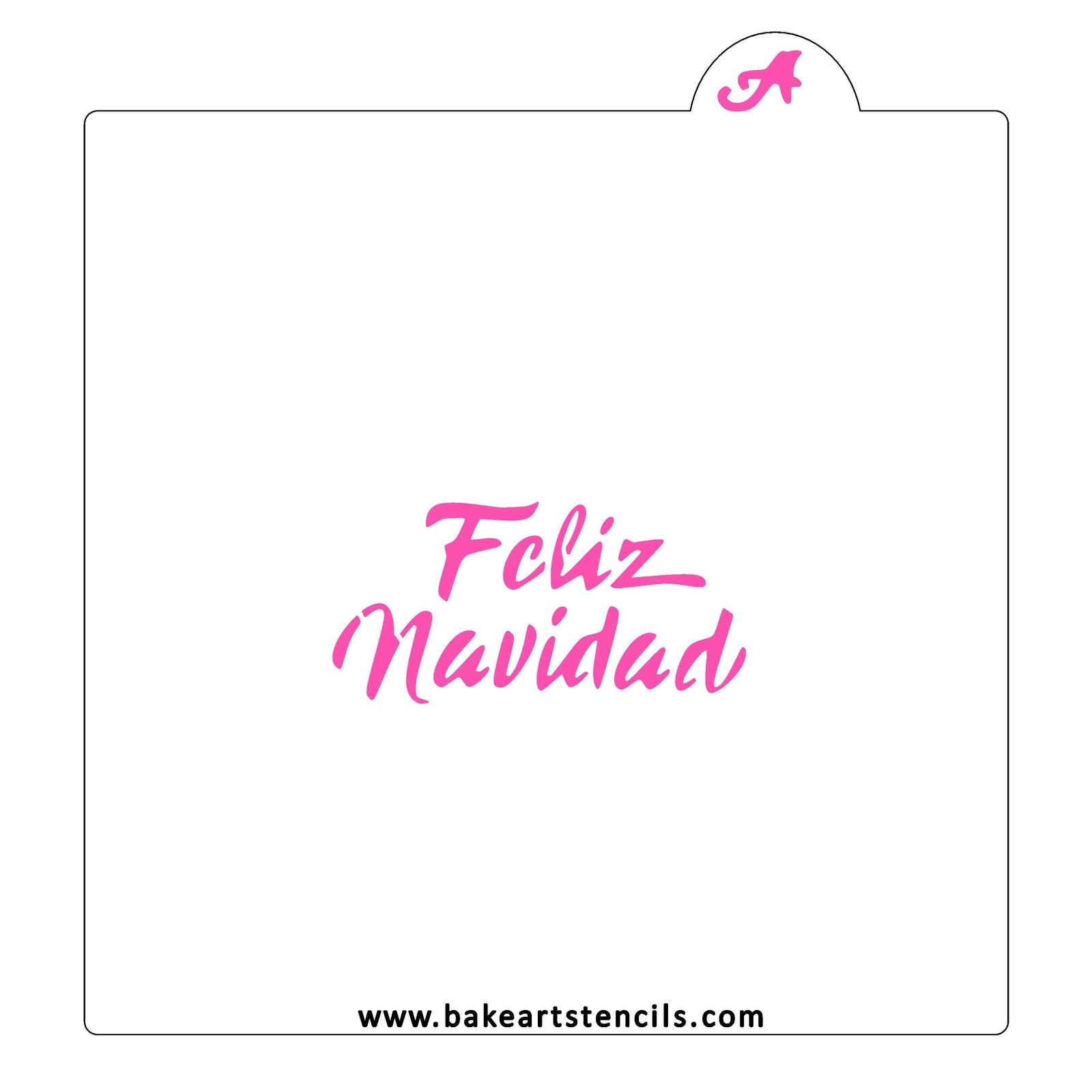 Feliz Navidad Cookie Stencil bakeartstencil