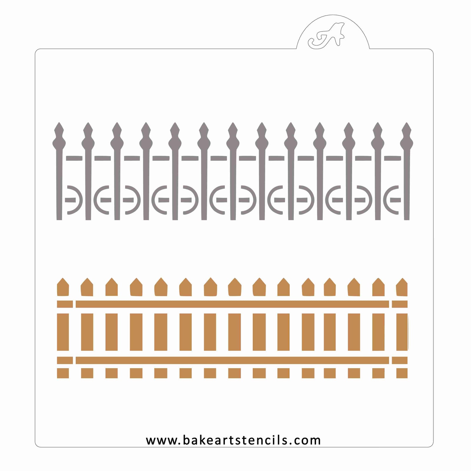Fence Styles Cookie Stencil bakeartstencil