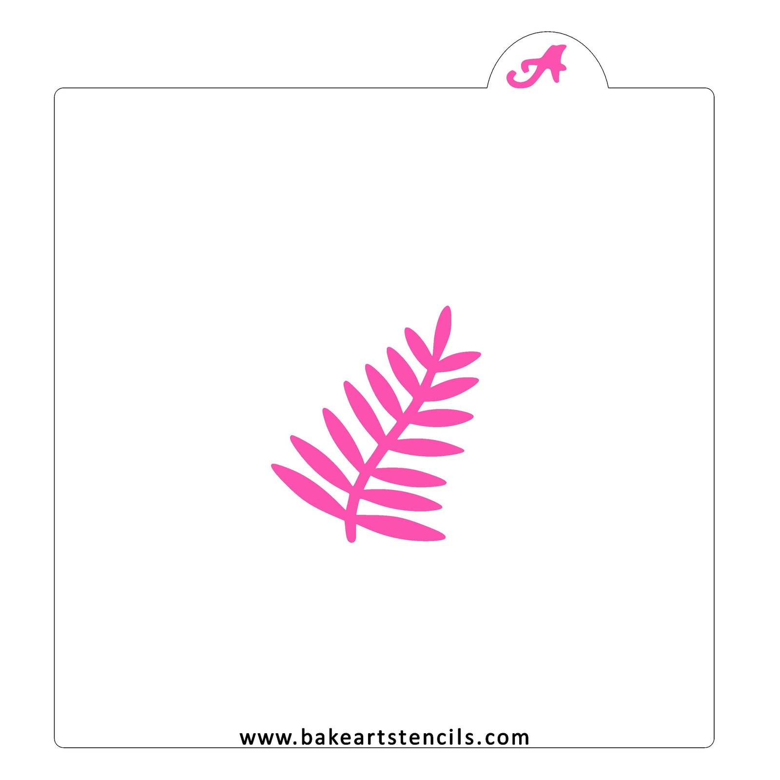 Fern Leaf Cookie Stencil bakeartstencil