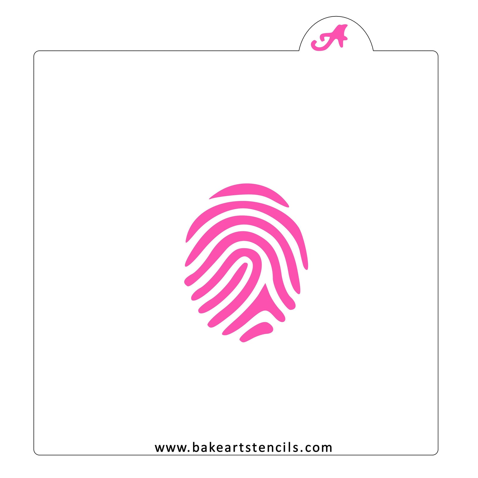 Fingerprint Cookie Stencil bakeartstencil