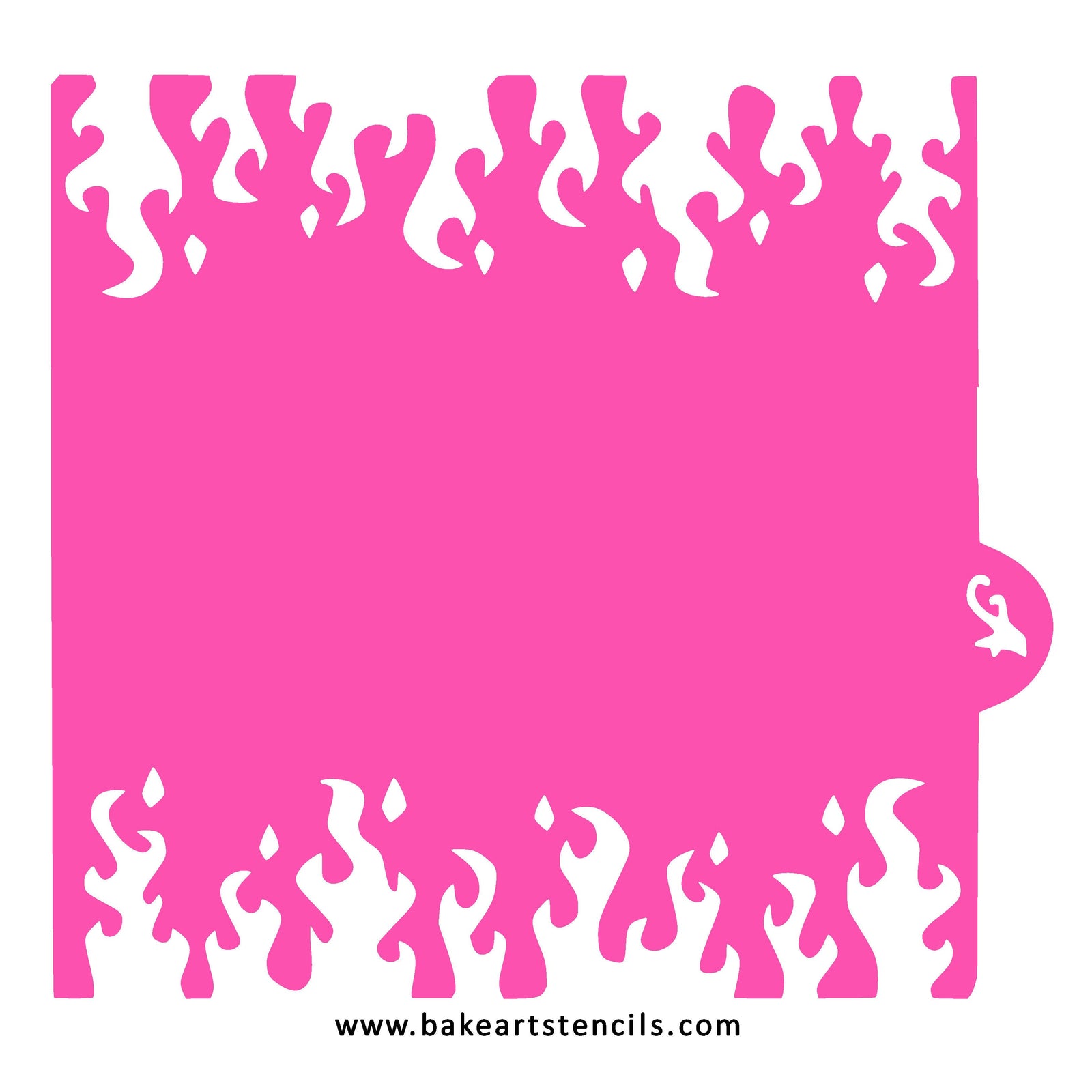 Fire Edger Cookie Stencil bakeartstencil