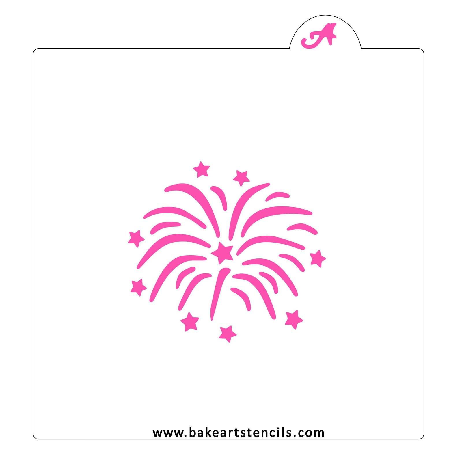 Fireworks Cookie Stencil bakeartstencil