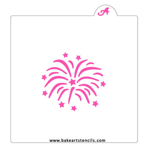 Fireworks Cookie Stencil bakeartstencil