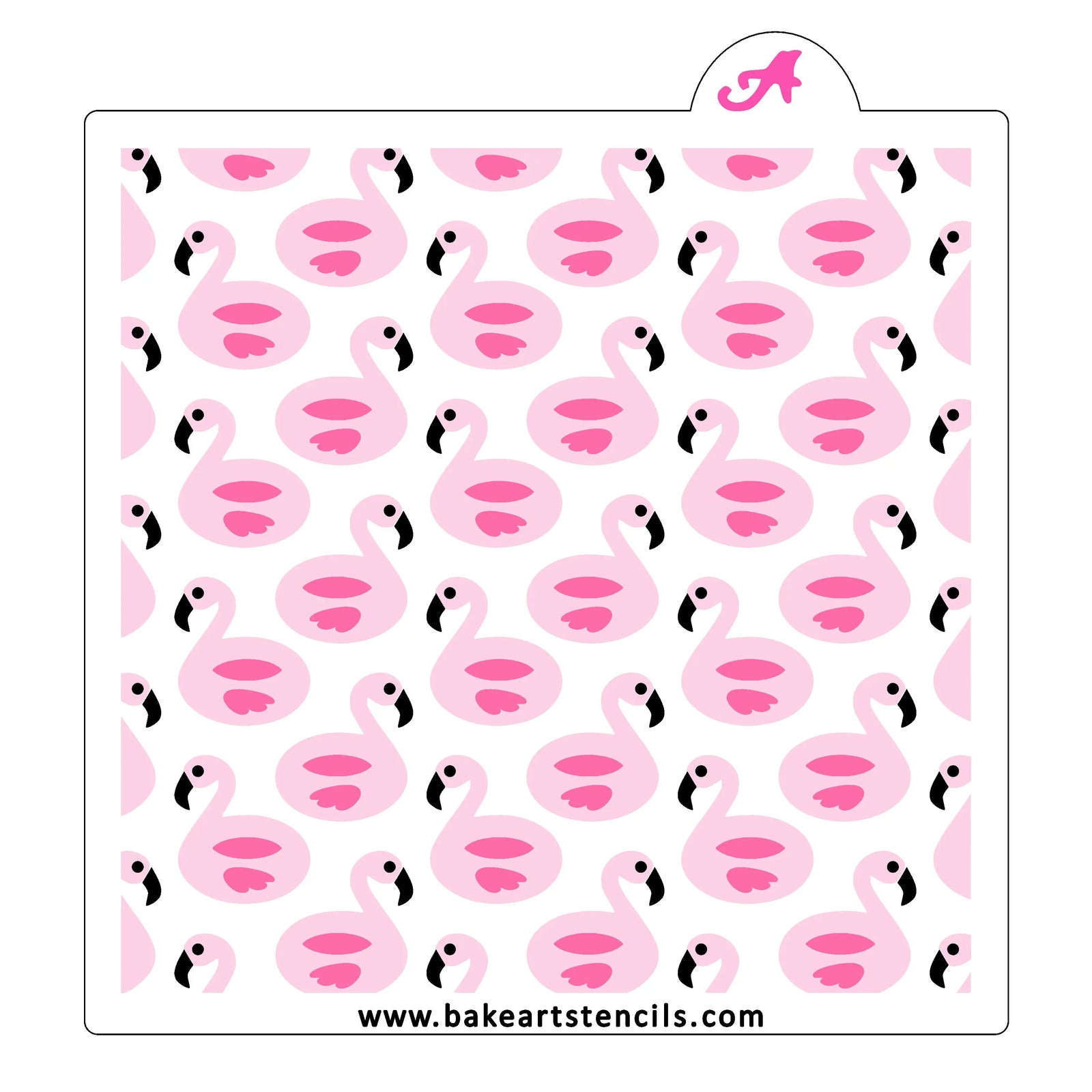 Flamingo Floatie Cookie Stencil Set bakeartstencil