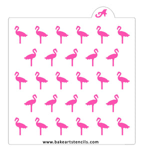 Flamingo Pattern Cookie Stencil bakeartstencil