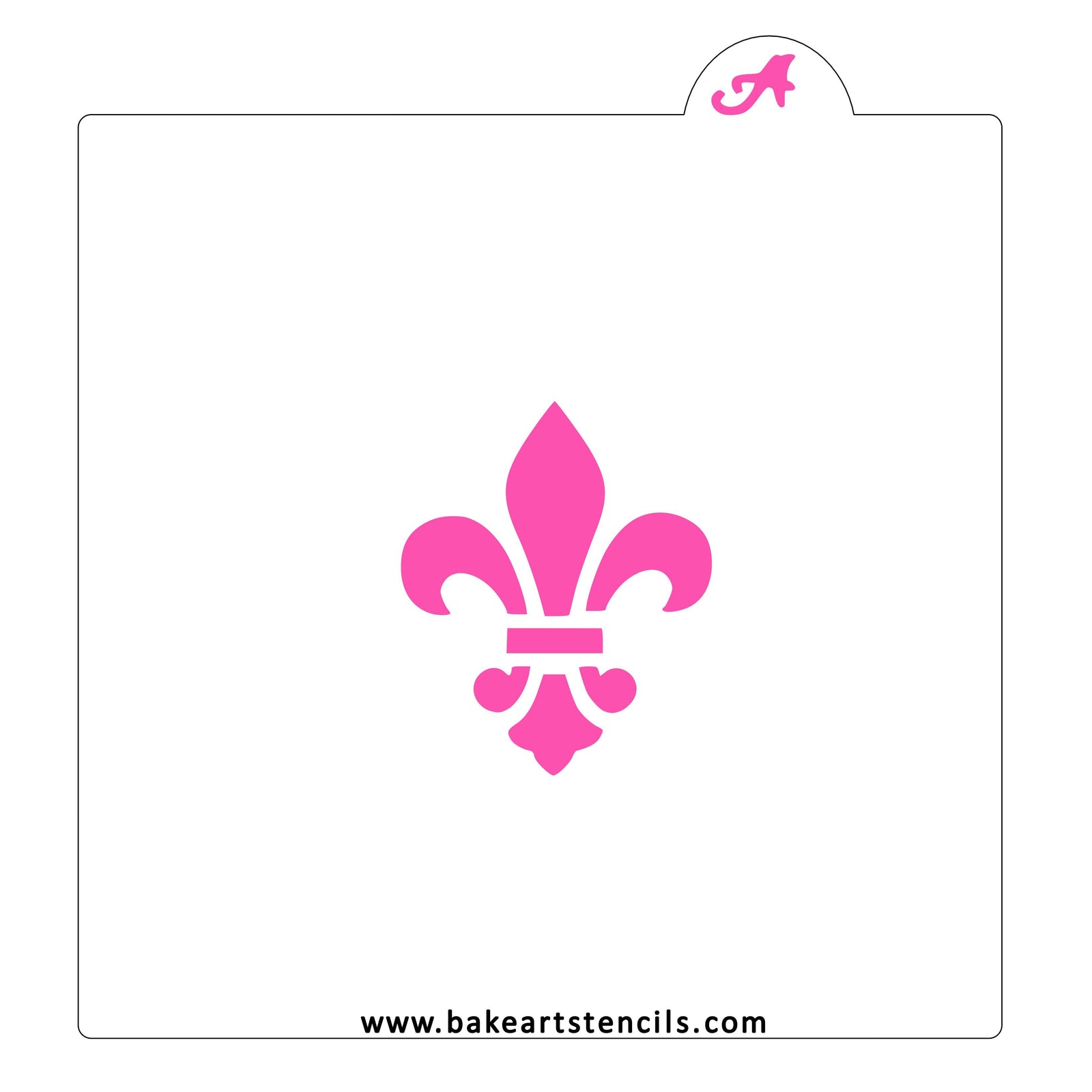 Fleur-de-lis Cookie Stencil bakeartstencil