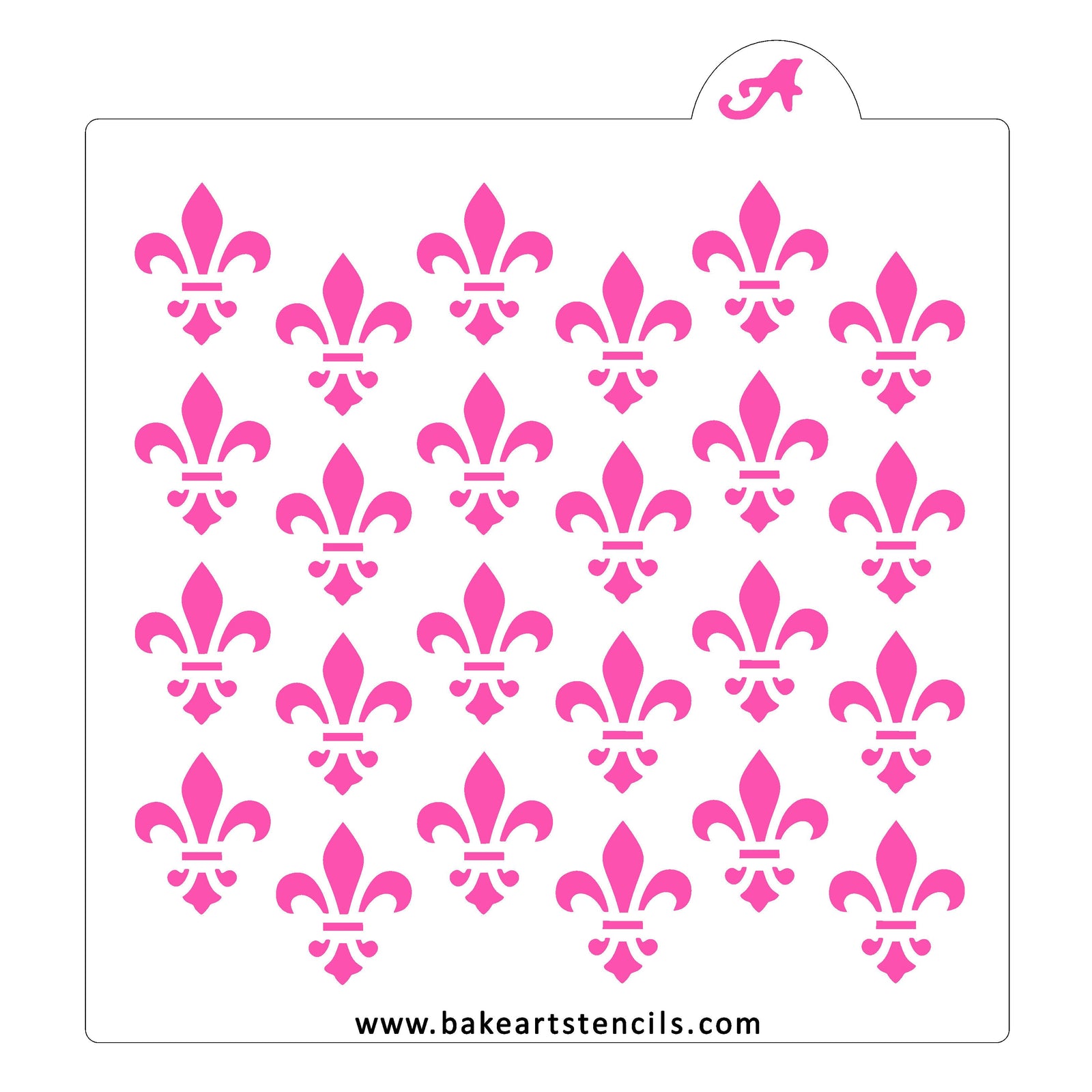 Fleur-de-lis Pattern Stencil bakeartstencil