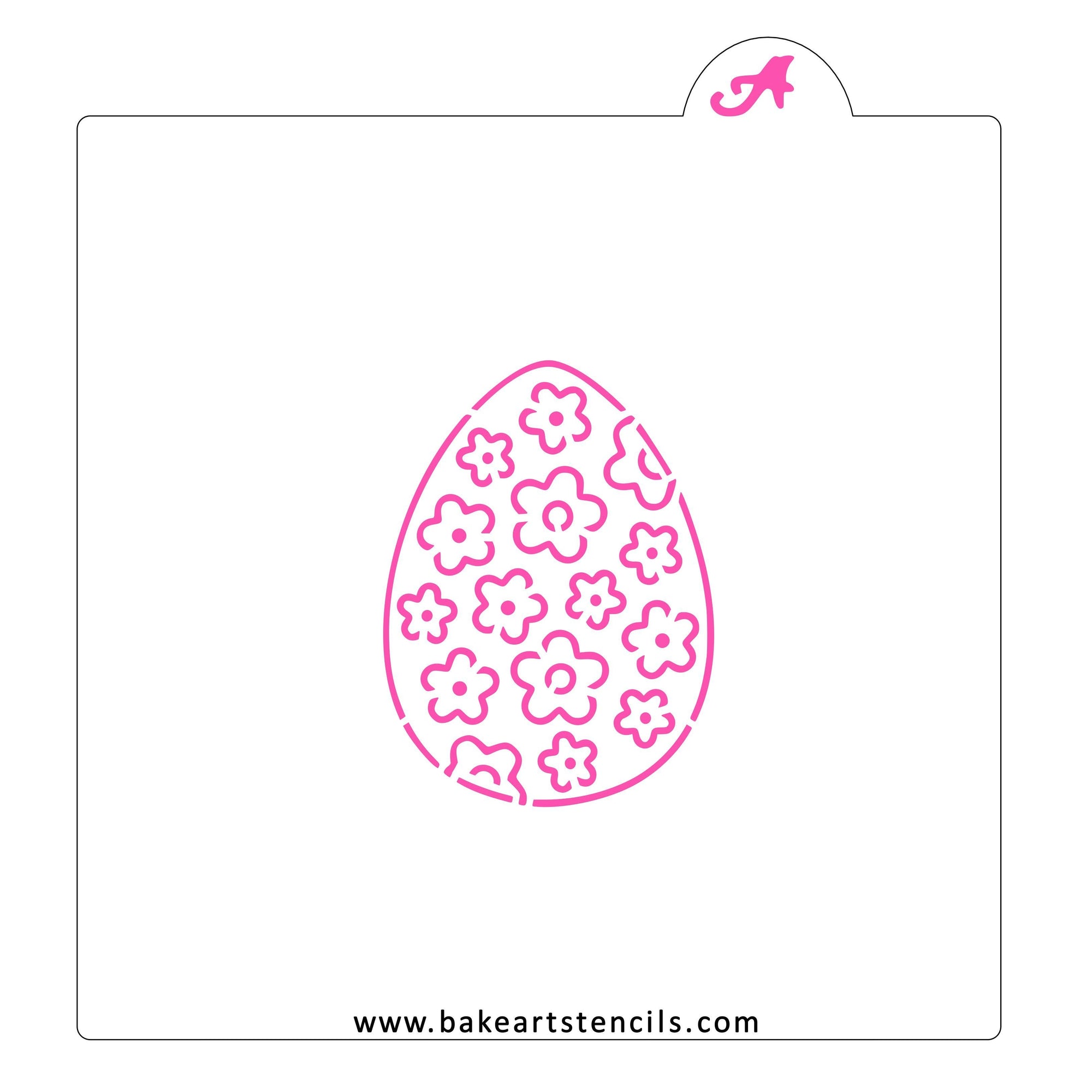 Floral Easter Egg PYO Stencil bakeartstencil