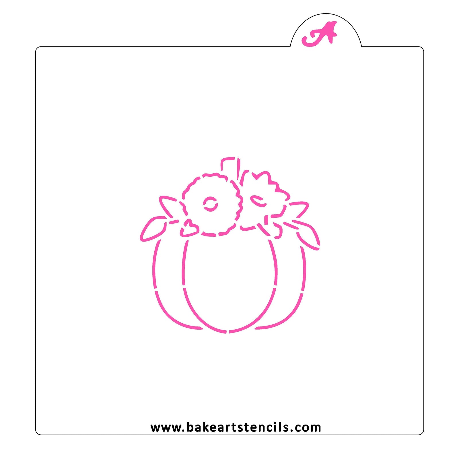 Floral Pumpkin PYO Stencil bakeartstencil