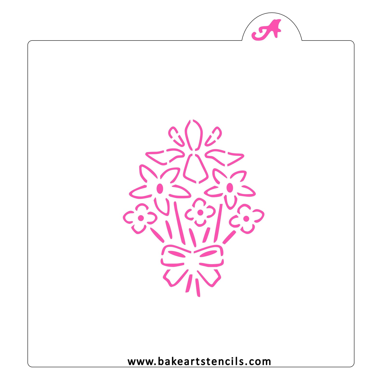 Flower Bouquet PYO Cookie Stencil bakeartstencil