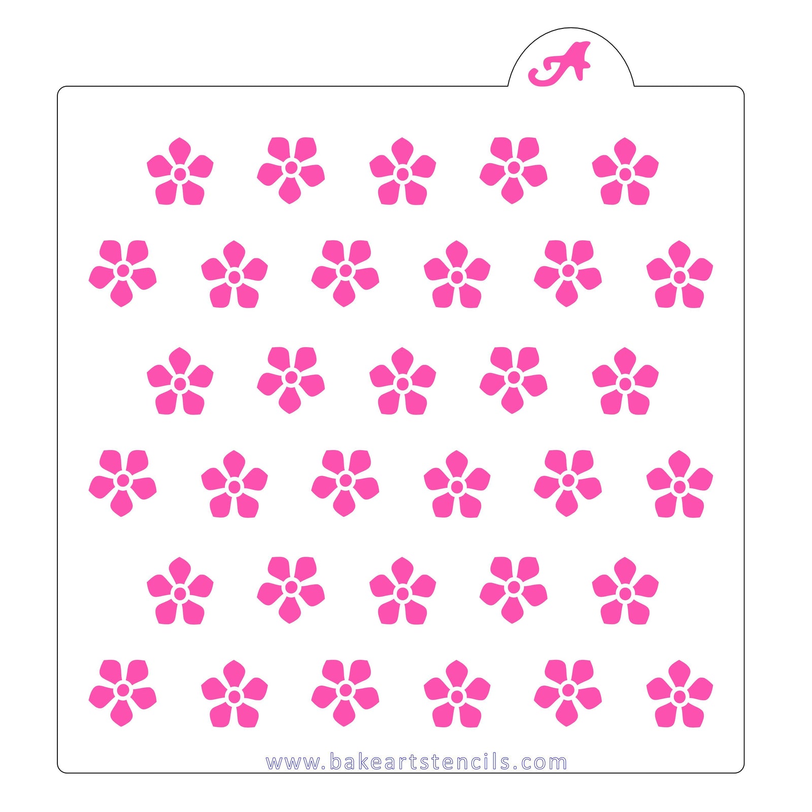 Flower Petal Pattern Stencil bakeartstencil