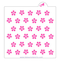 Flower Petal Pattern Stencil | Flowers Cookie Stencil - bakeartstencils