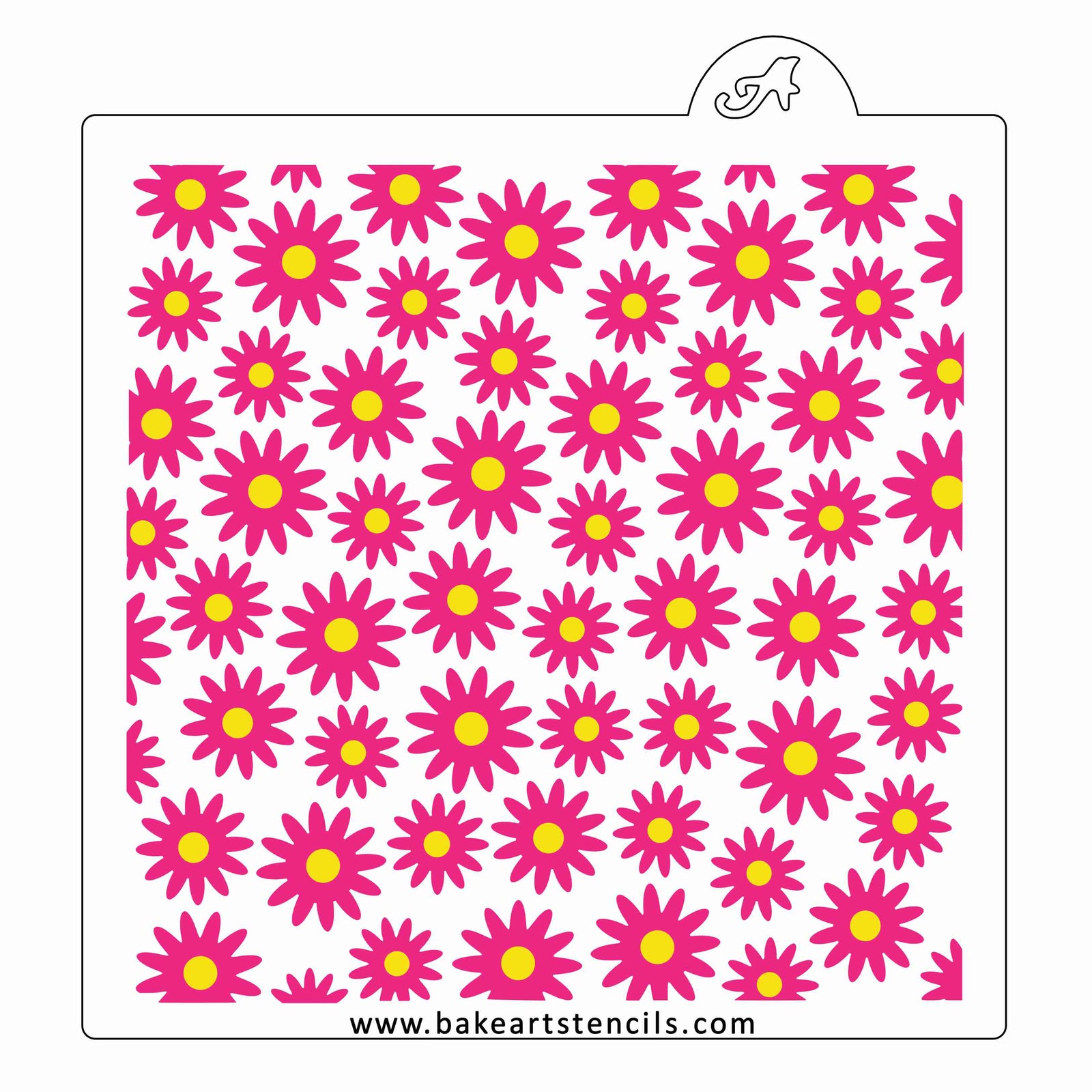 Flower Power Pattern Stencil Set bakeartstencil