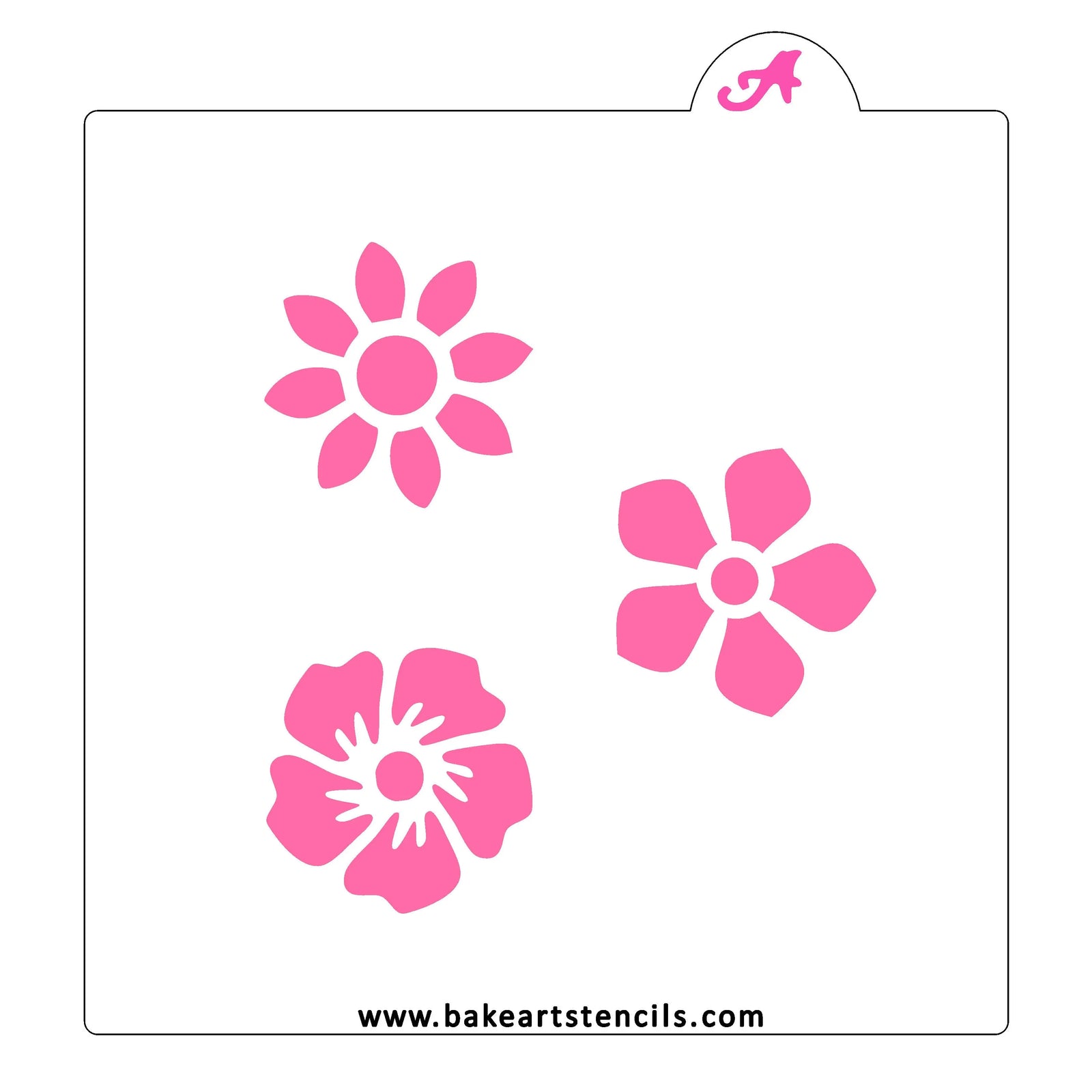 Flowers Oreo Stencil bakeartstencil