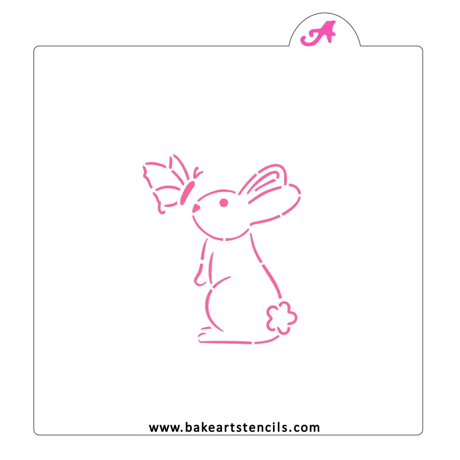 Flutter Bunny PYO Stencil bakeartstencil