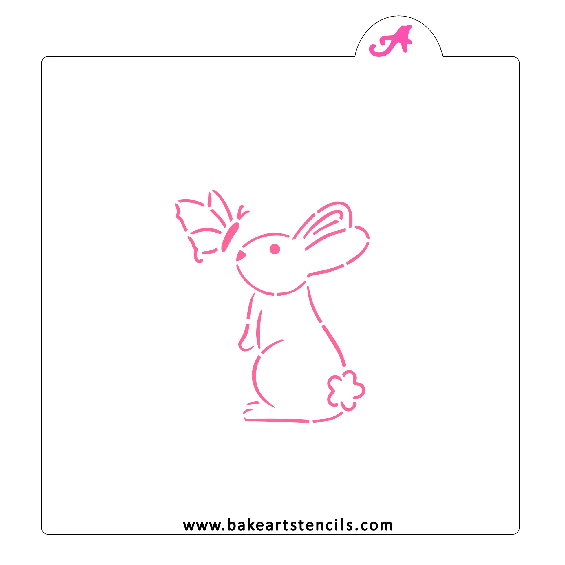Flutter Bunny PYO Stencil bakeartstencil
