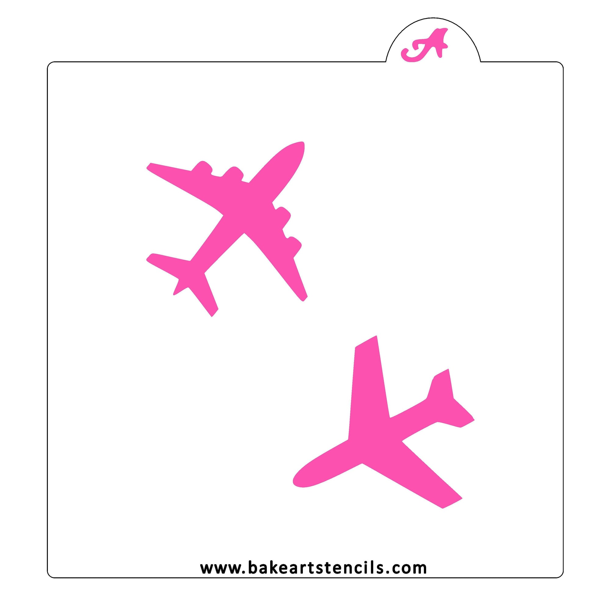 Flying Airplanes Cookie Stencil bakeartstencil