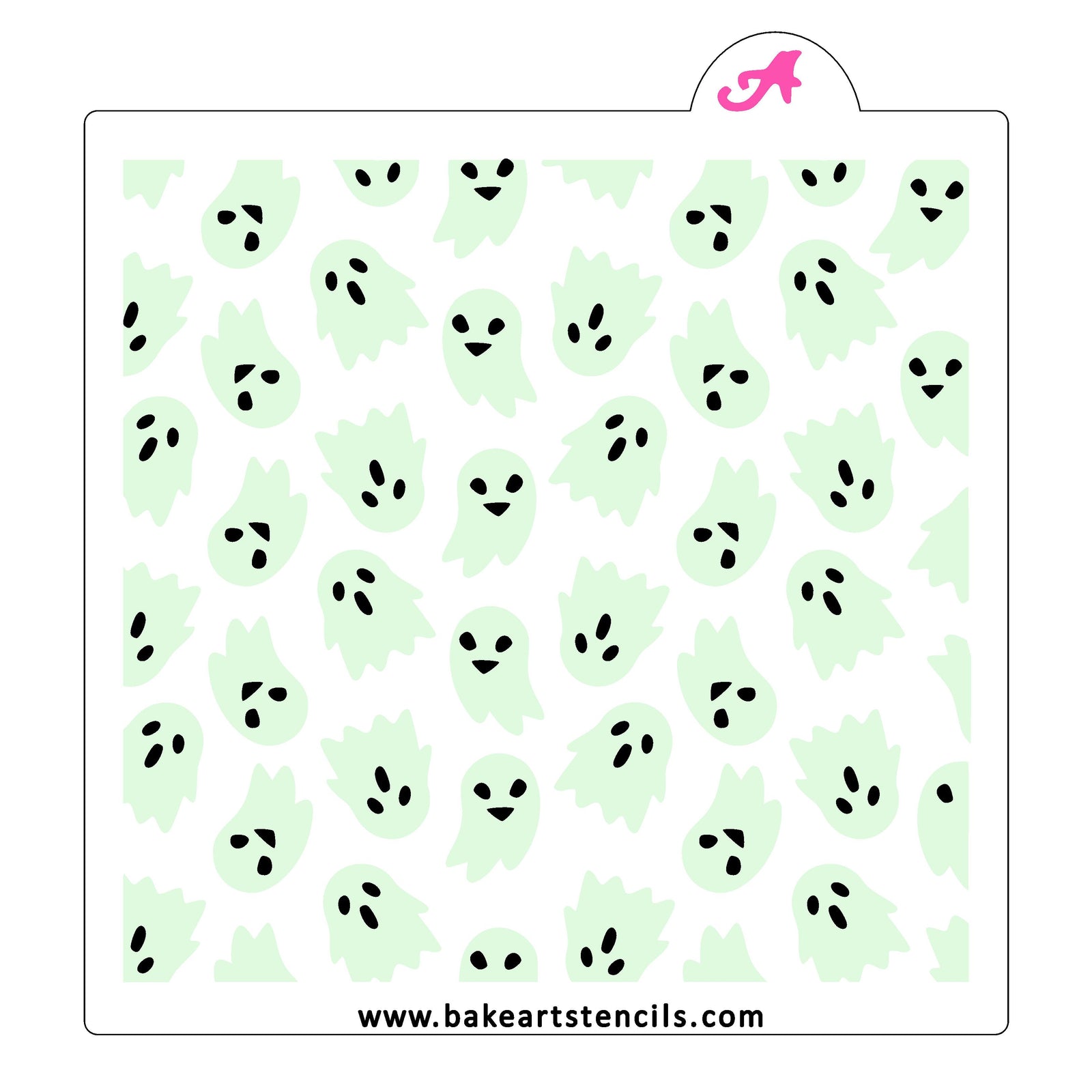 Flying Ghosts Pattern Stencil Set bakeartstencil