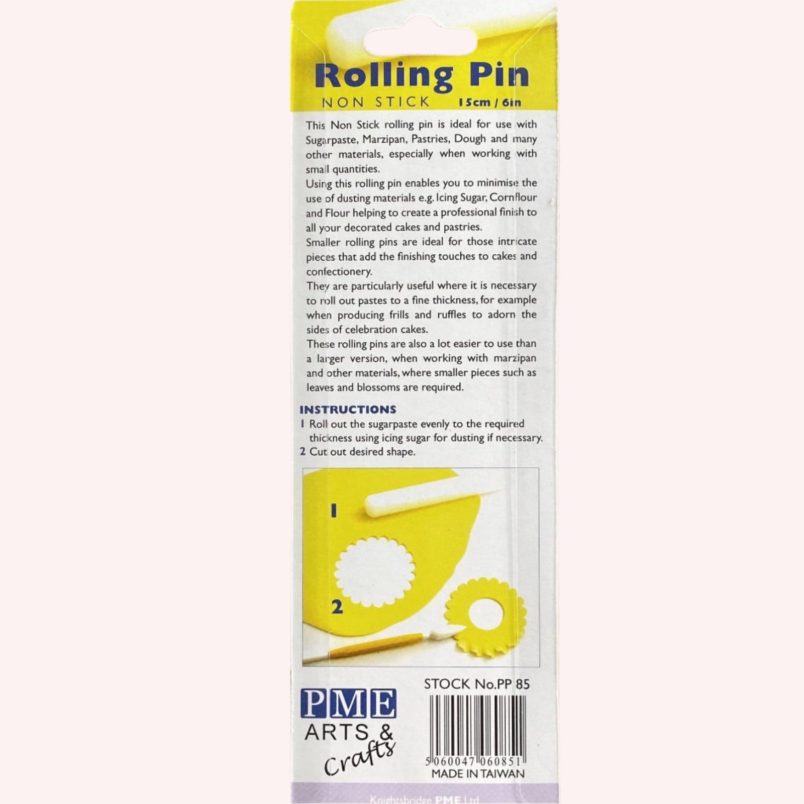 Fondant Rolling Pin 6" bakeartstencil