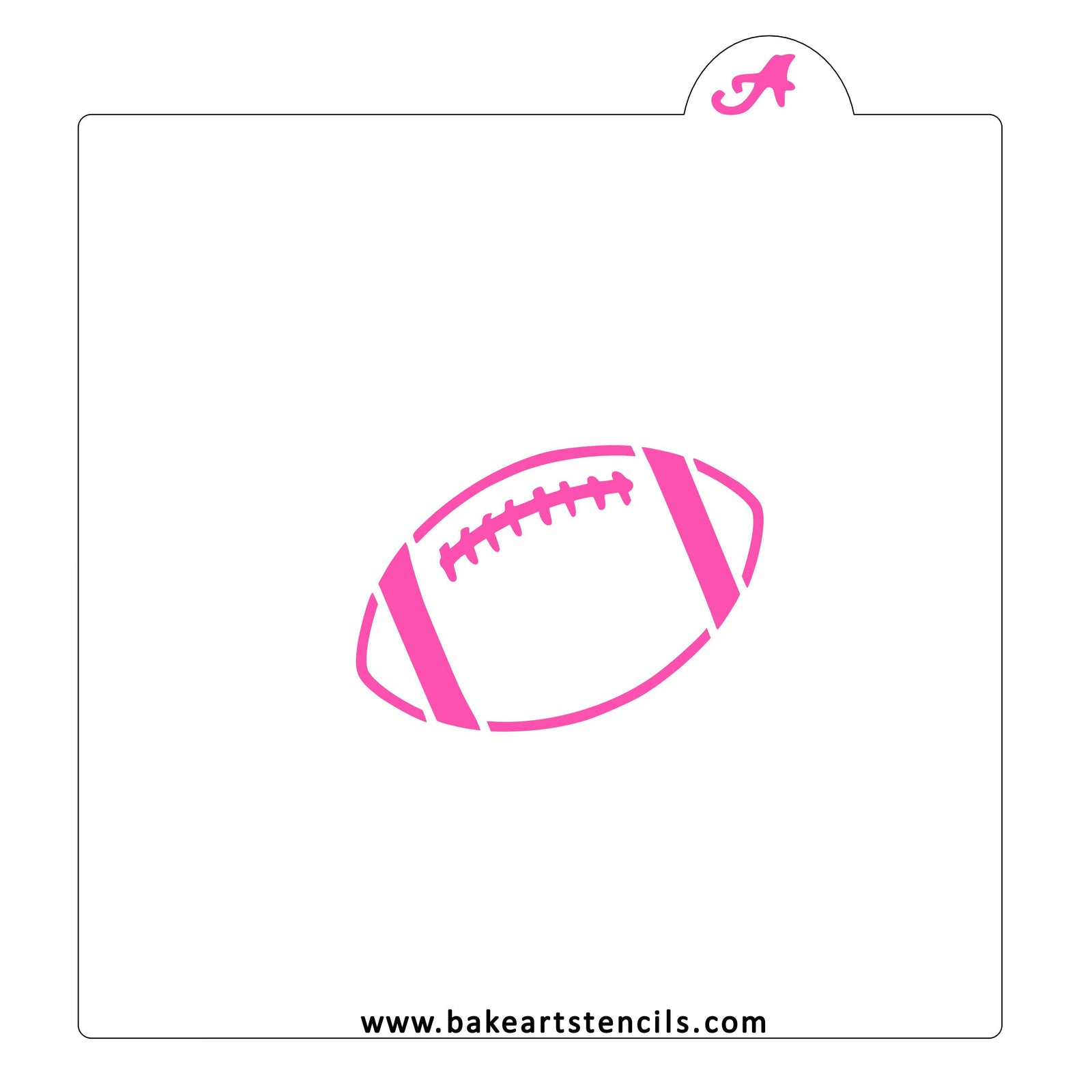 Football Cookie Stencil bakeartstencil