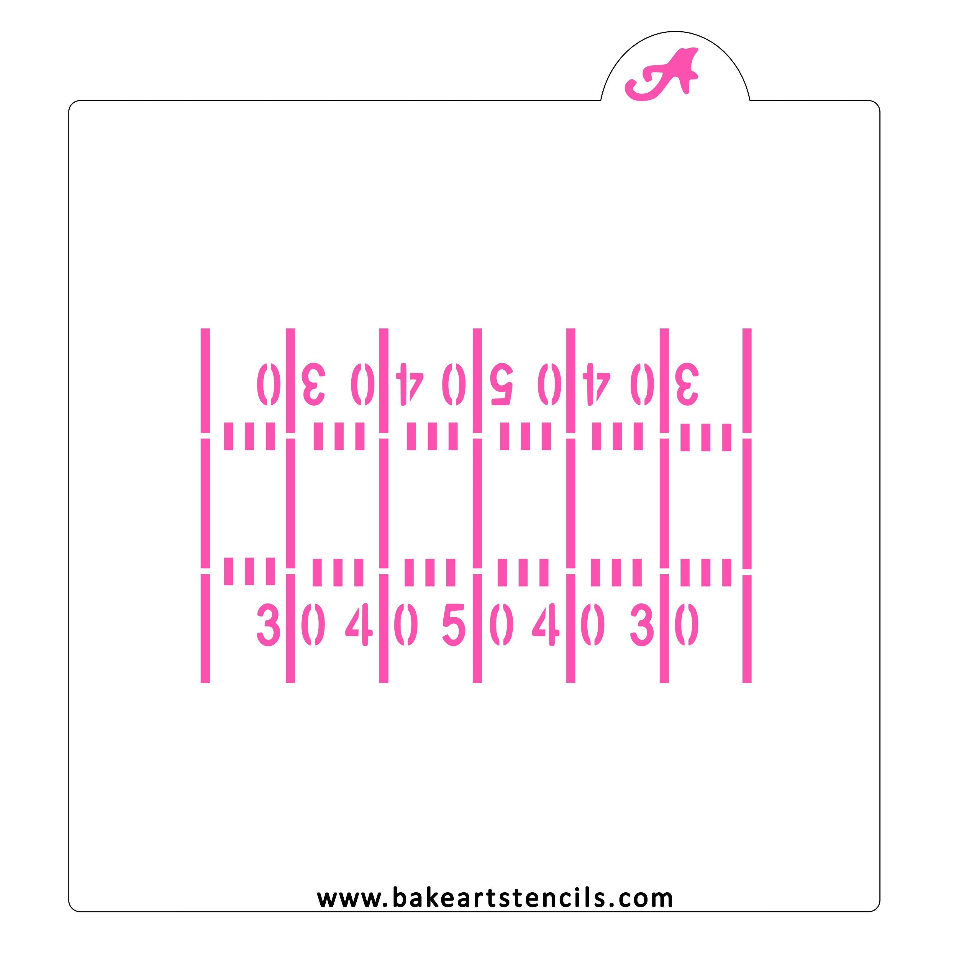 Football Field Number Stencils