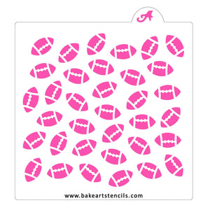 Football Pattern Cookie Stencil bakeartstencil