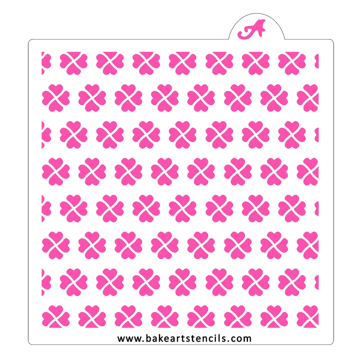 Clover Pattern Cookie Stencil - bakeartstencils
