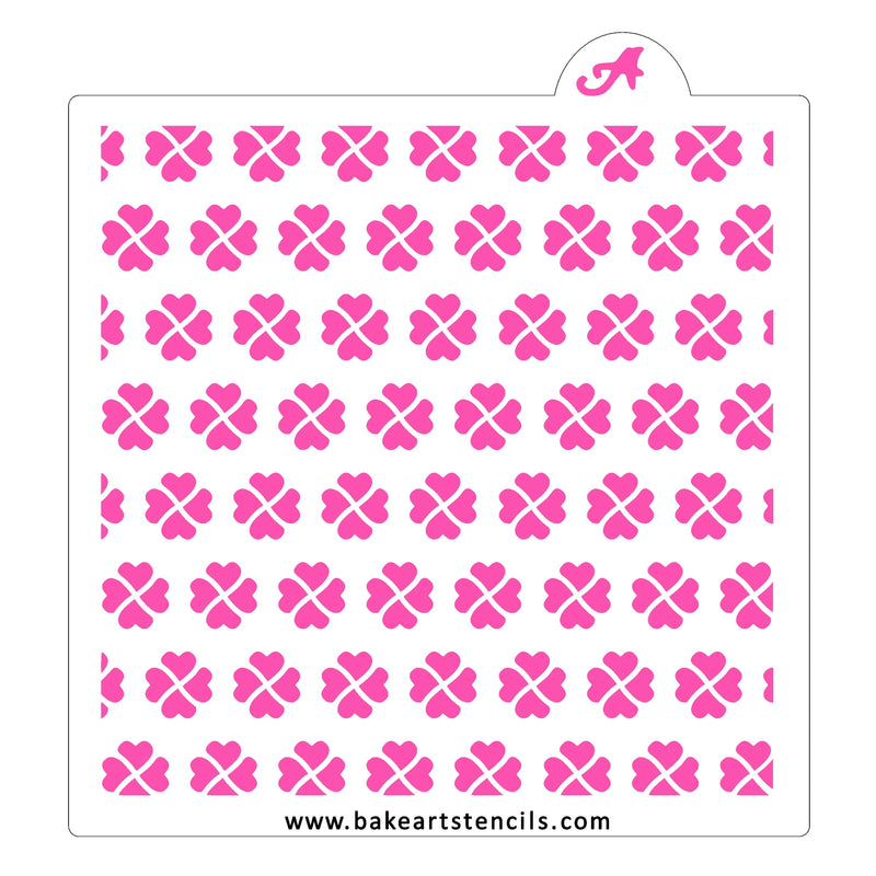 Clover Pattern Cookie Stencil - bakeartstencils