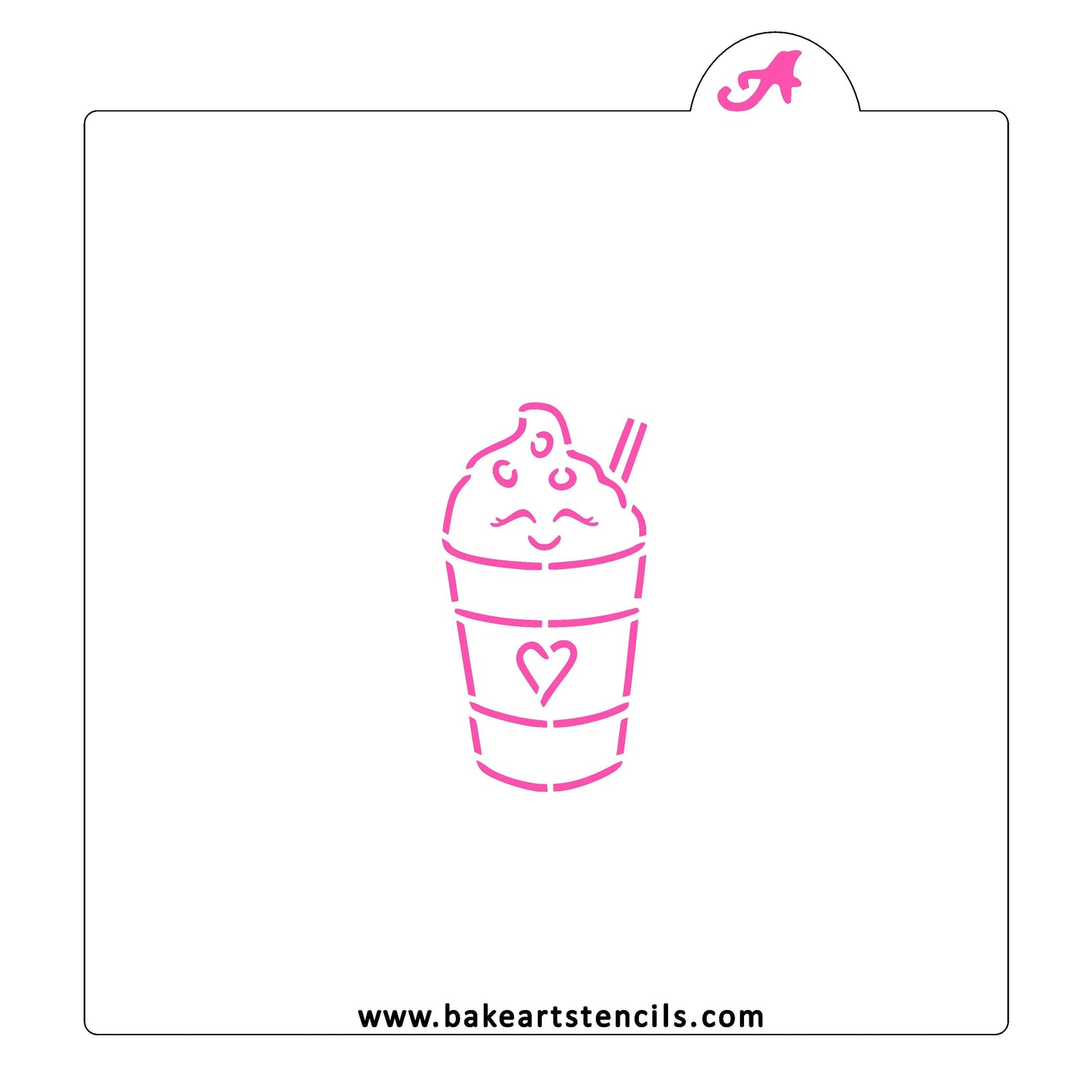 Frappuccino Coffee PYO Stencil bakeartstencil