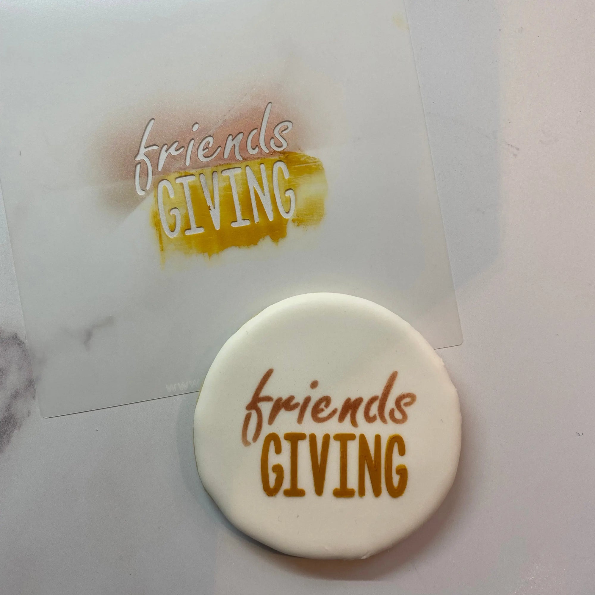 Friendsgiving Cookie Stencil bakeartstencil