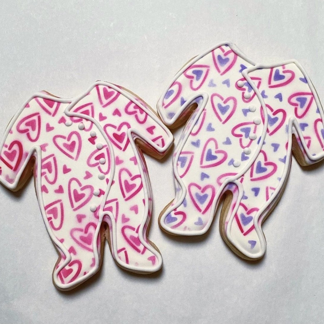 Full Hearts Pattern Stencil Set bakeartstencil