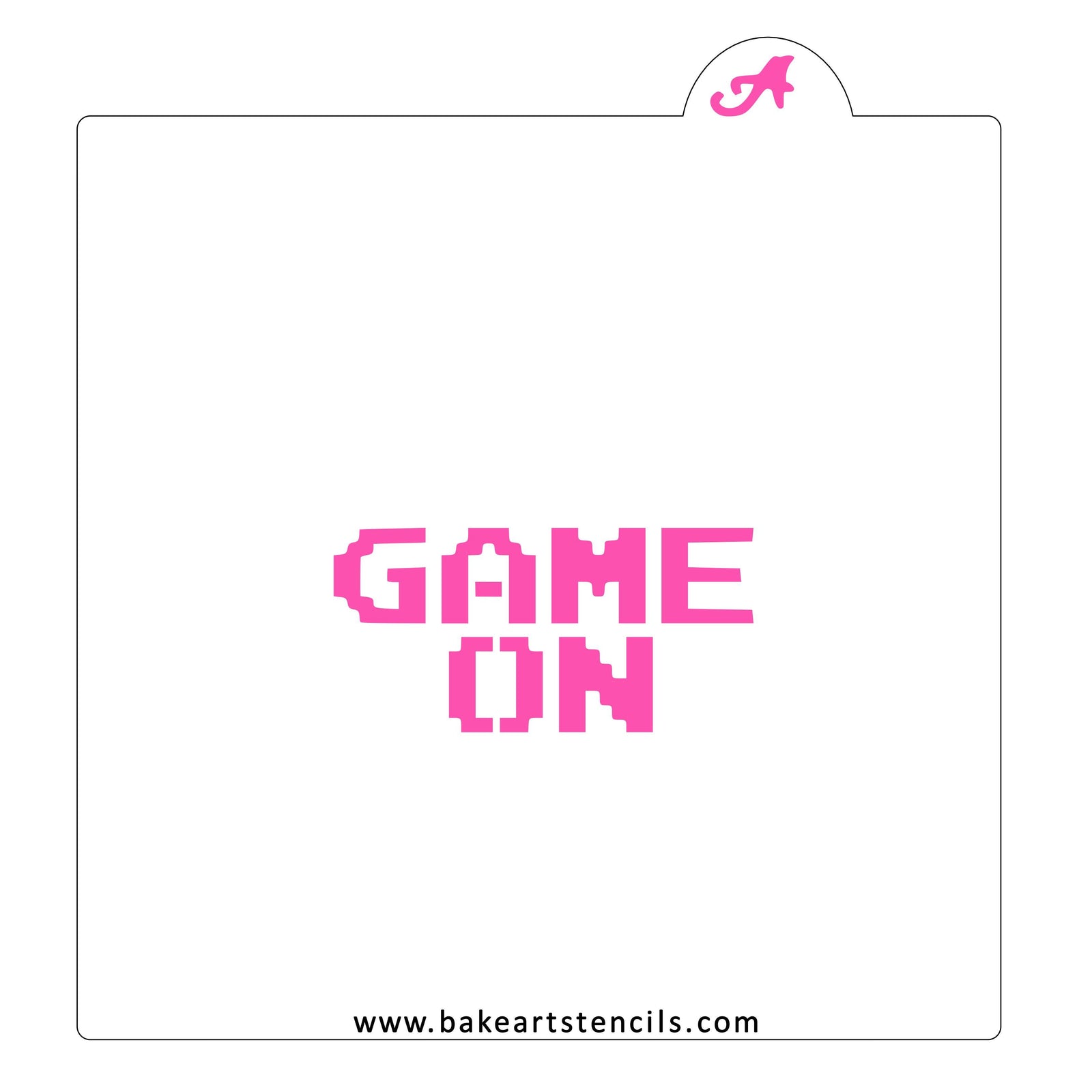 Game On Cookie Stencil bakeartstencil