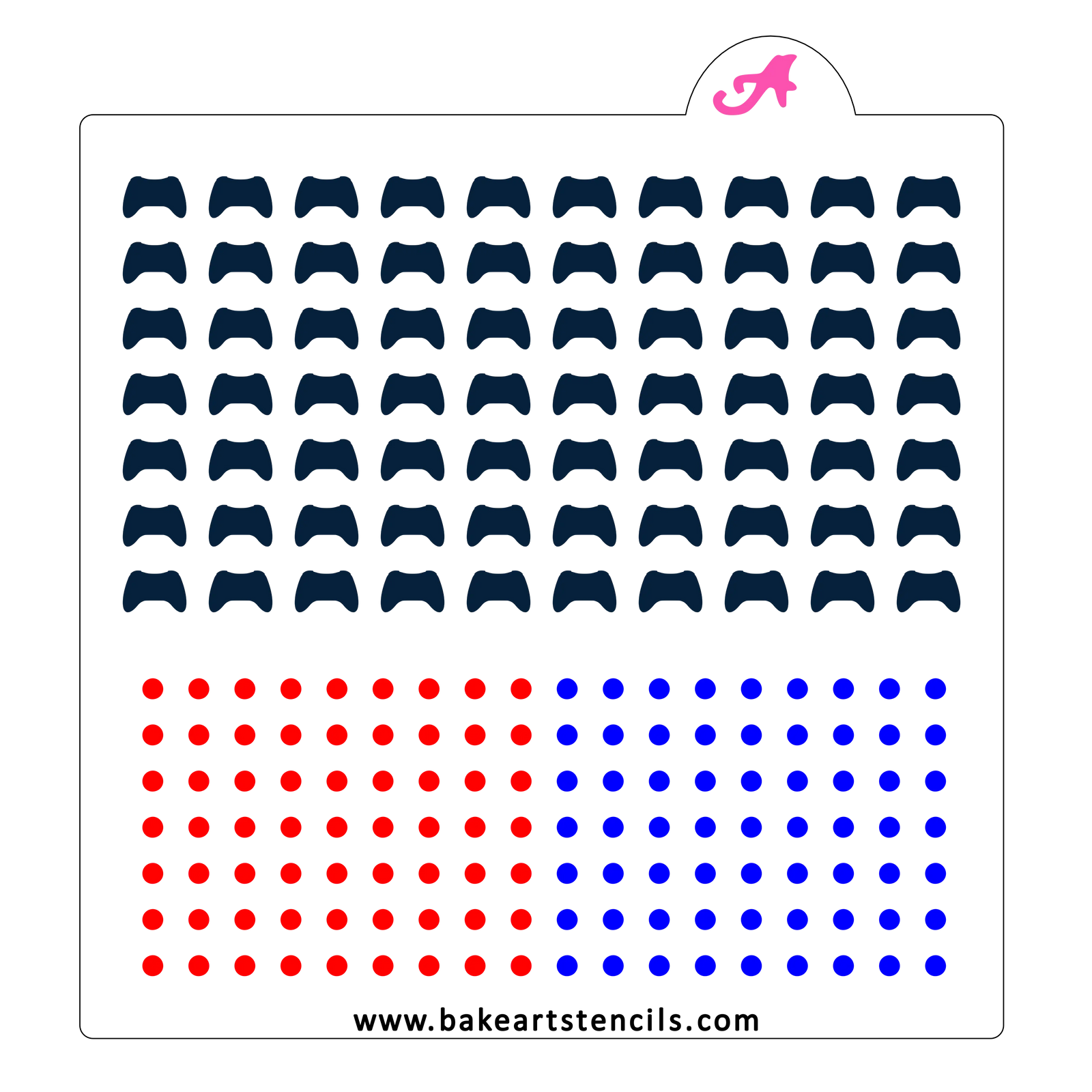 Gamer Sprinkles Stencil bakeartstencil