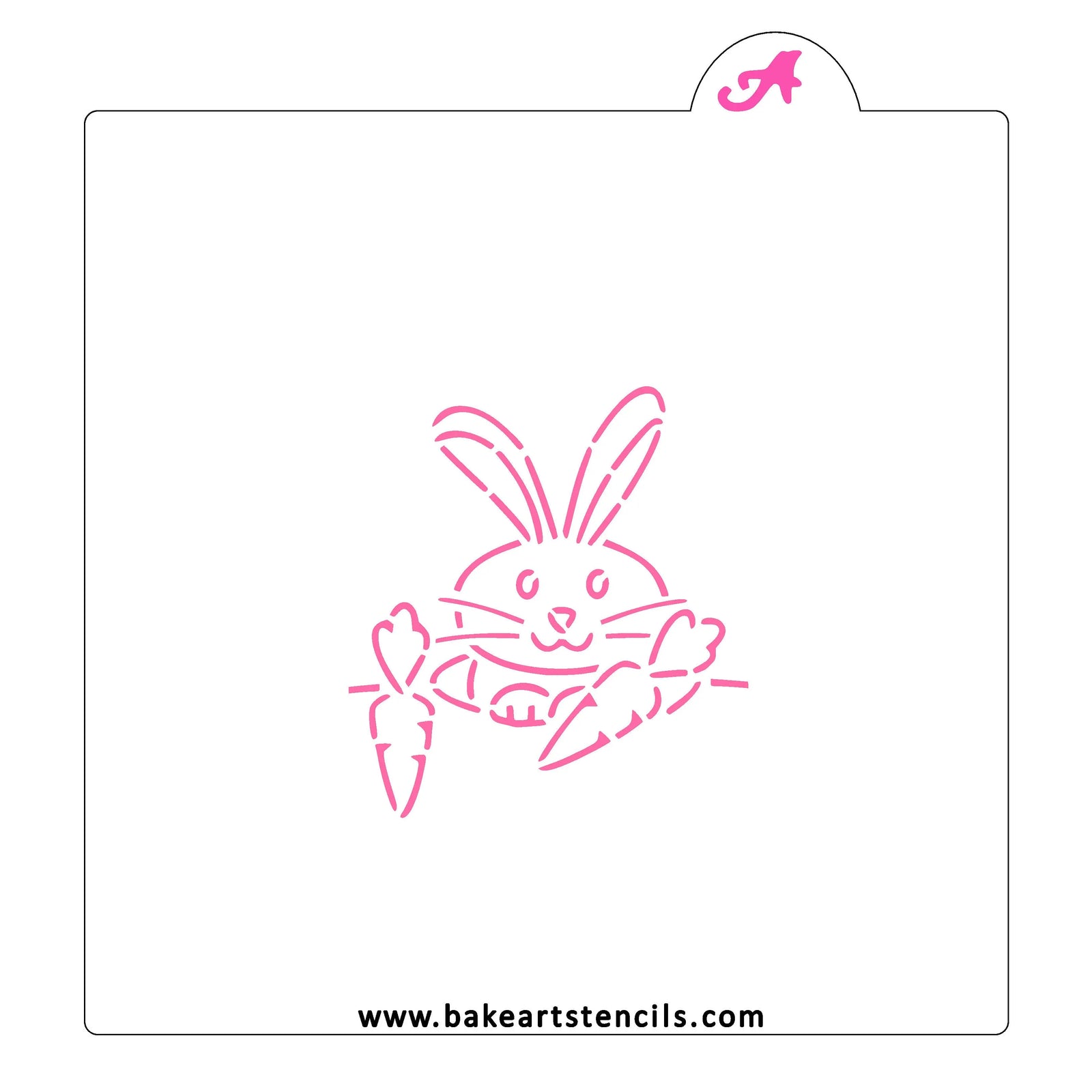 Garden Bunny PYO Cookie Stencil bakeartstencil