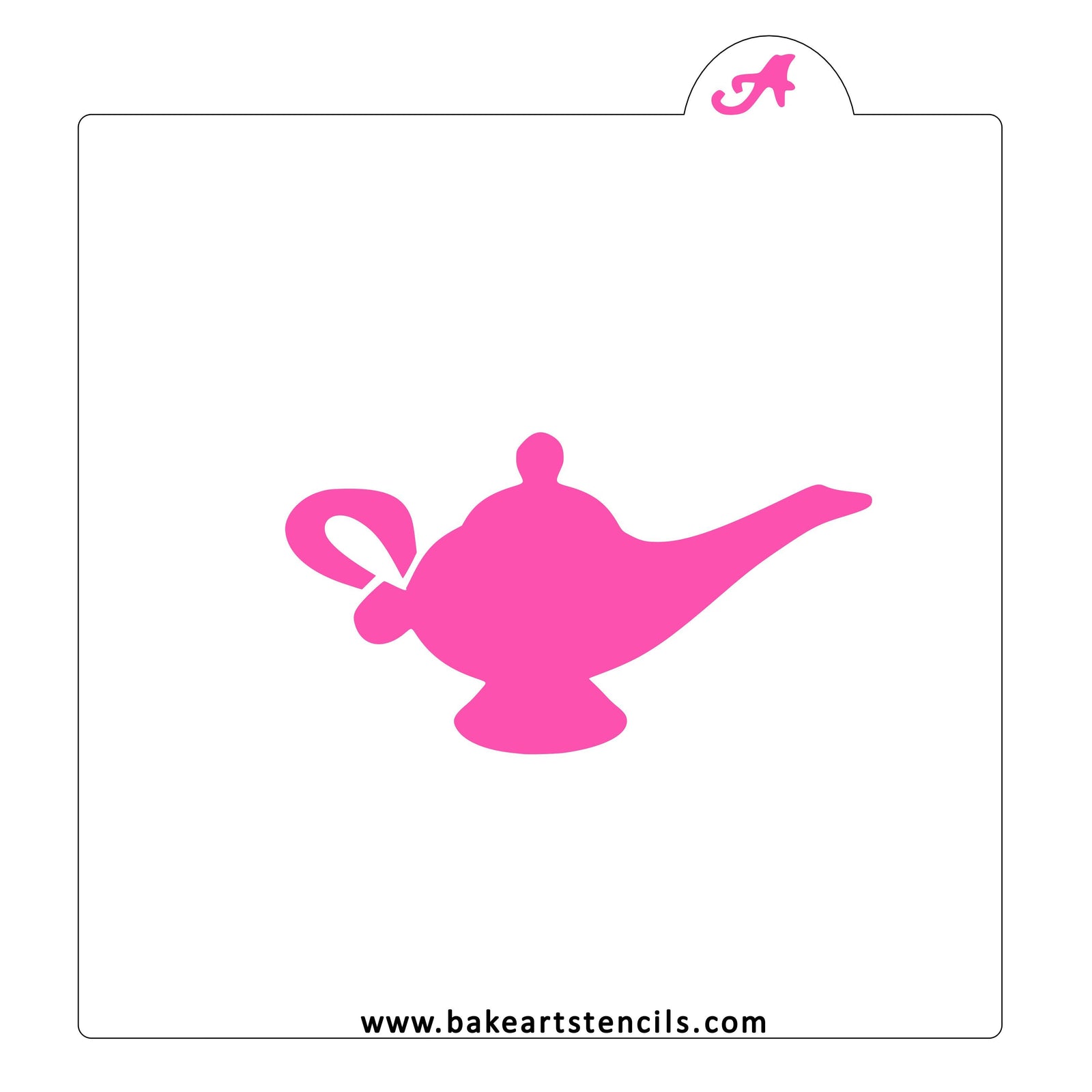 Genie Lamp Cookie Stencil bakeartstencil