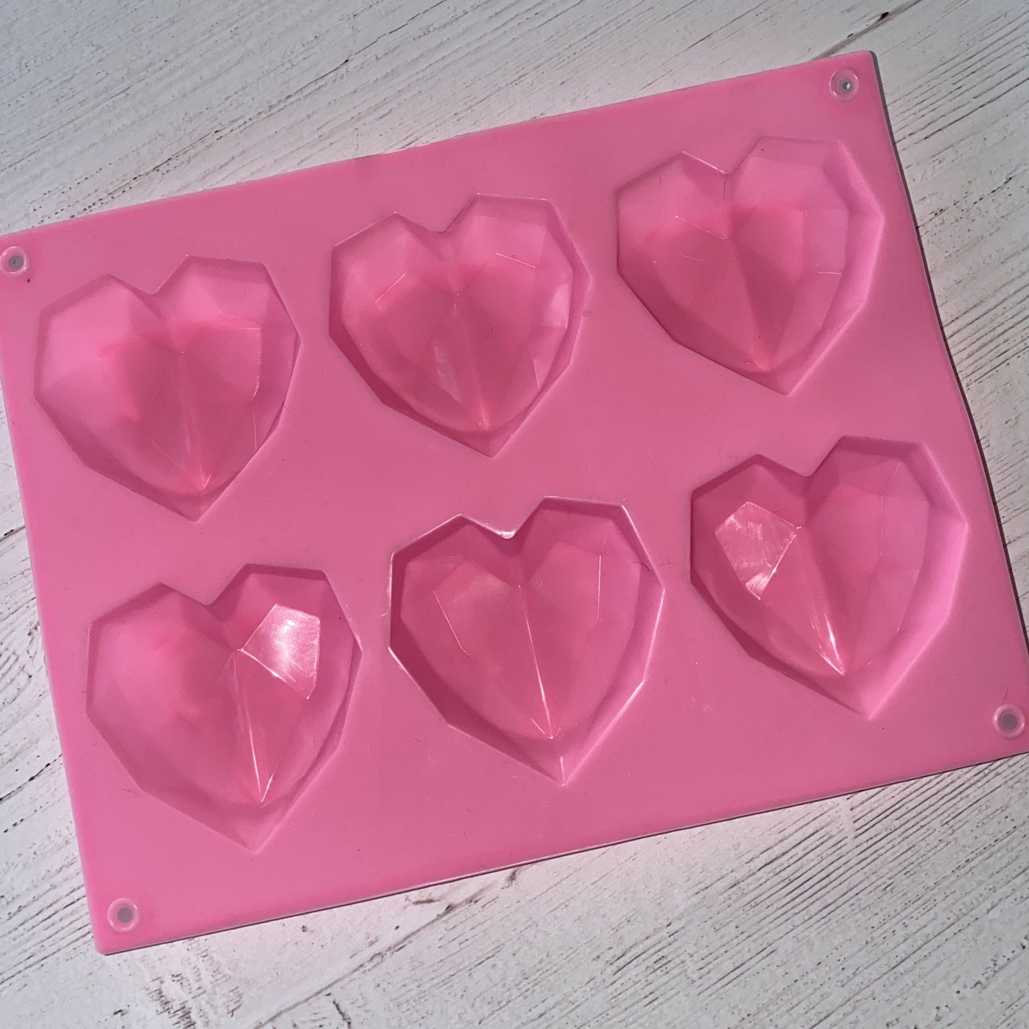 6-Cavity Heart Shaped Silicone Mold for Chocolate, Mousse, Hot Chocolate  Cocoa Bomb
