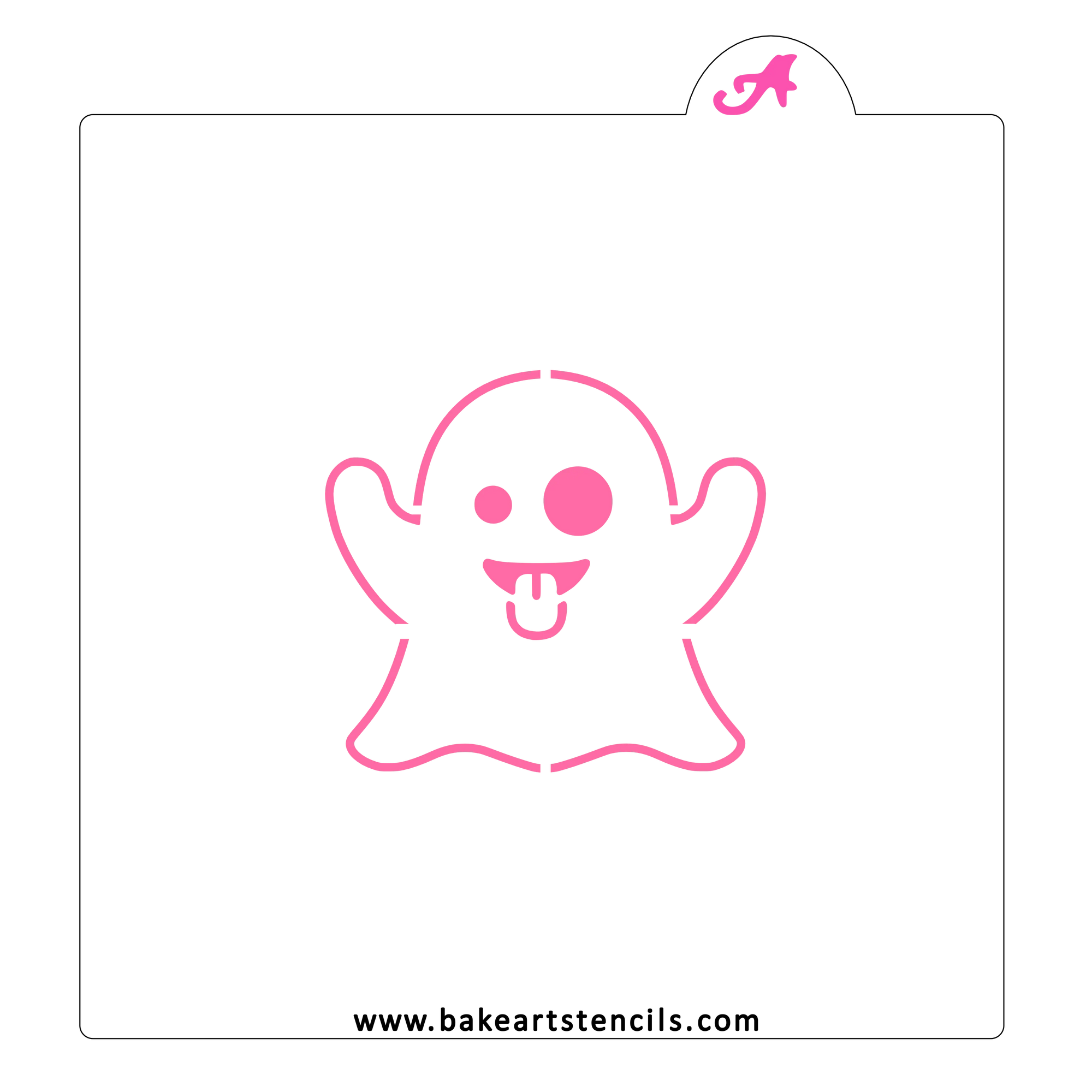 Ghost Emoji Stencil bakeartstencil