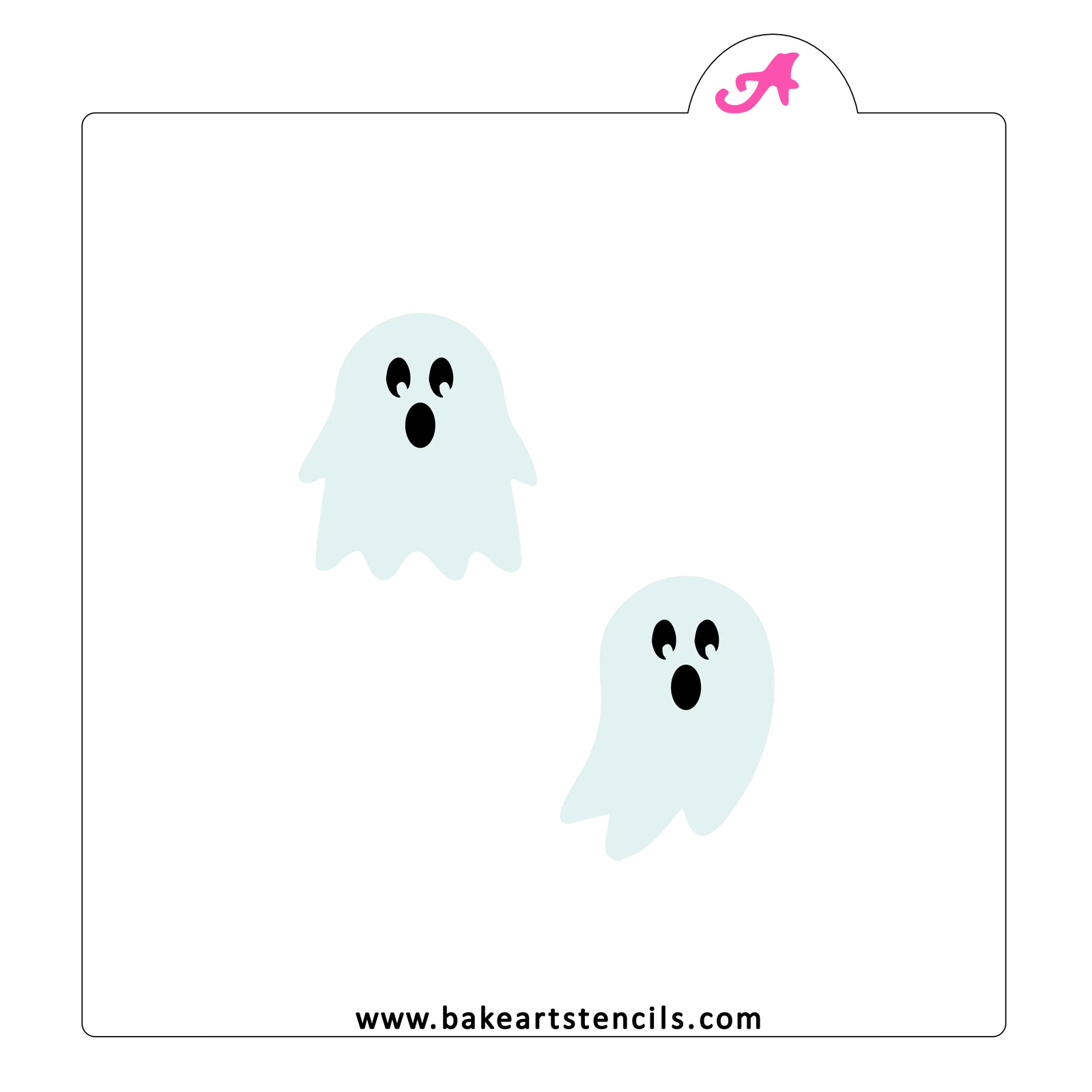 Ghost Silhouettes Cookie Stencil bakeartstencil