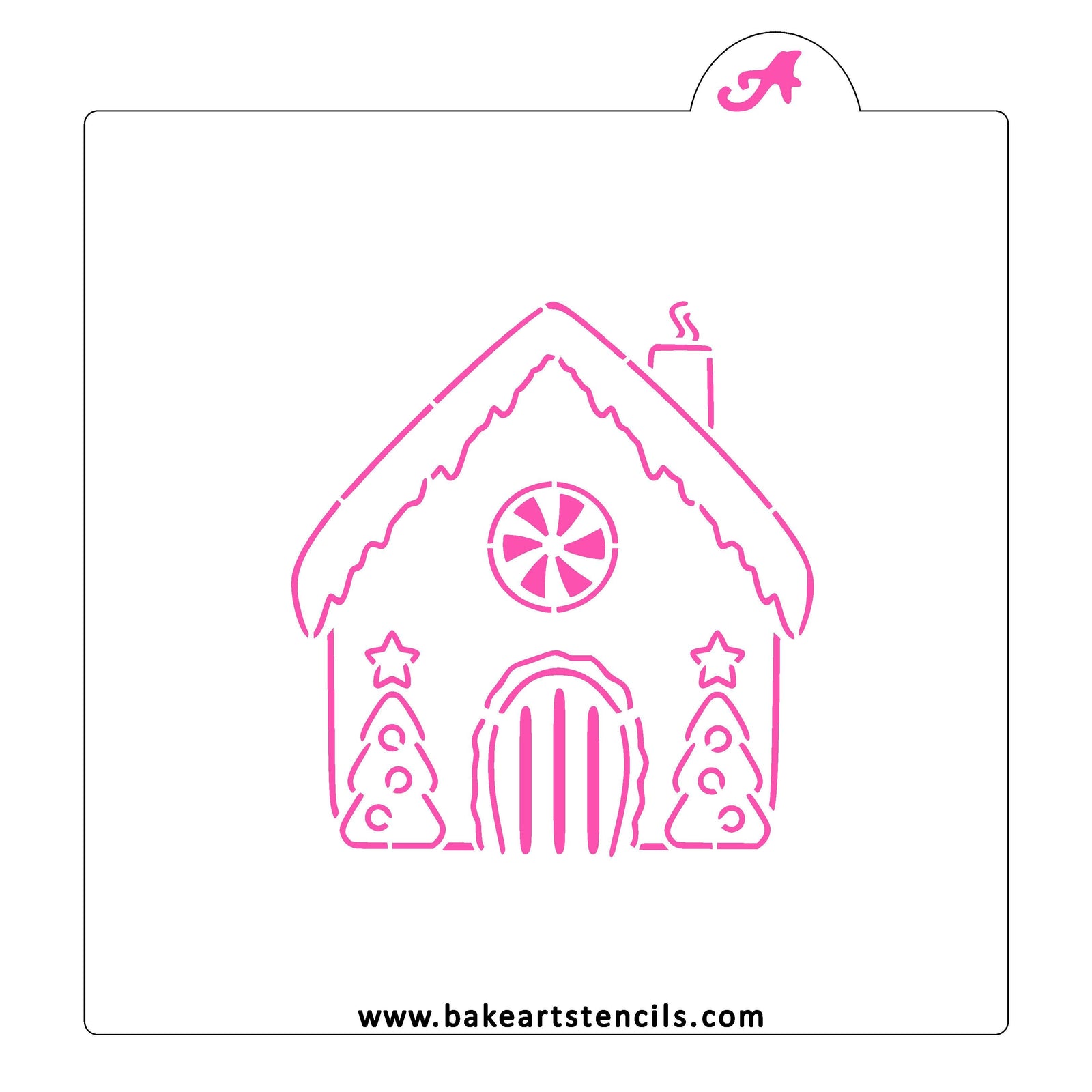 Gingerbread House PYO Stencil bakeartstencil