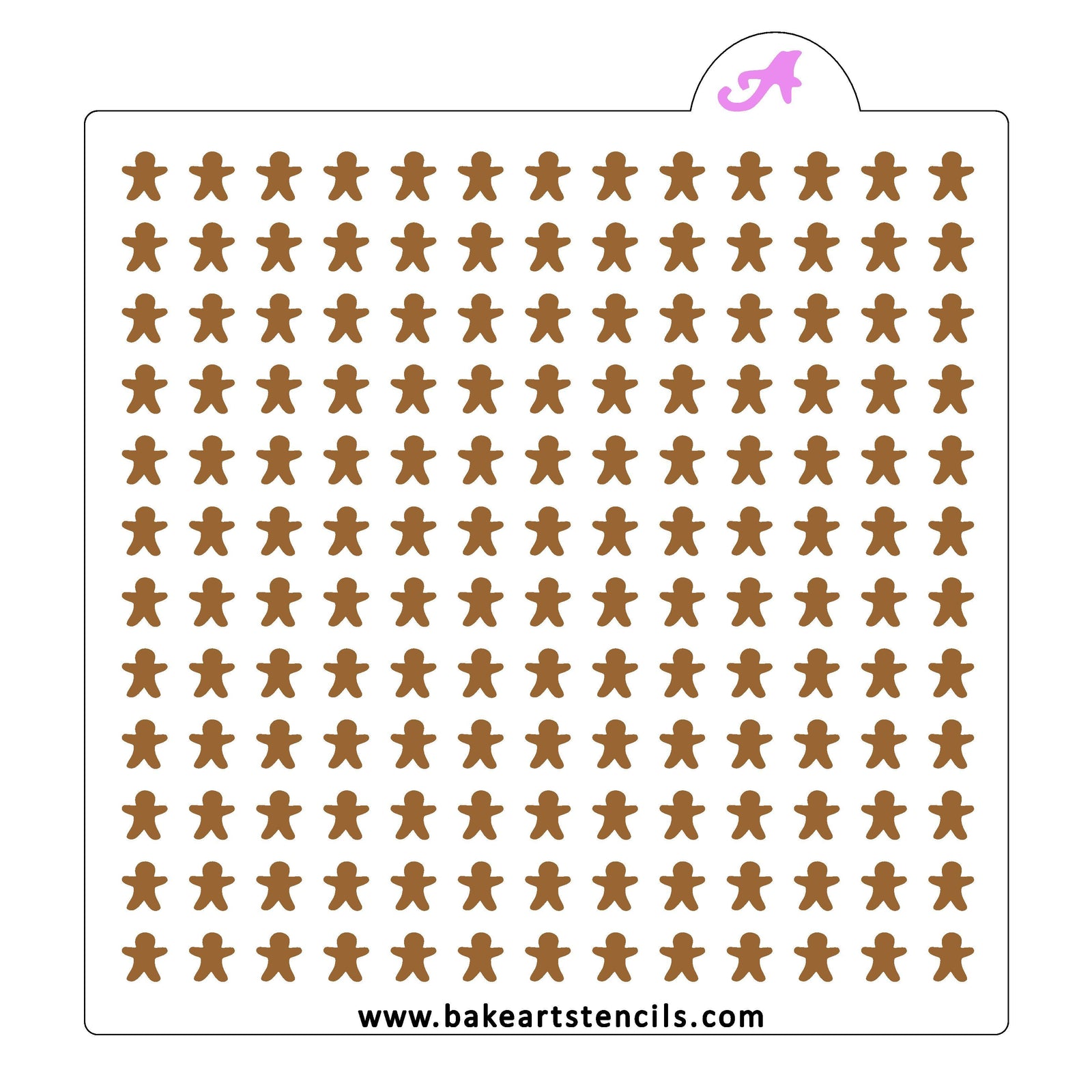 Gingerbread Man Sprinkles Stencil, make DIY Sprinkles for dessert decorating.